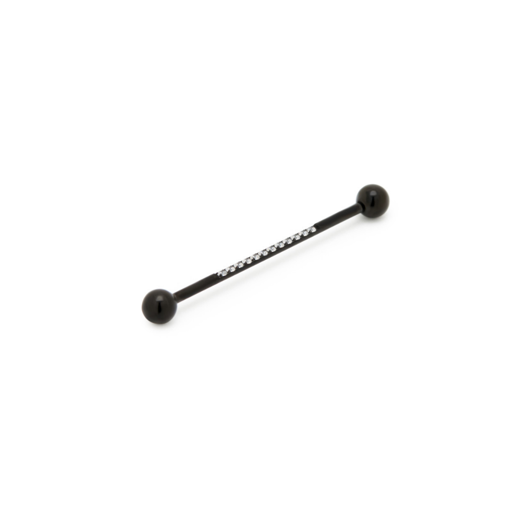 Blackline Titanium Jewelled Internal Thread Straight Barbell