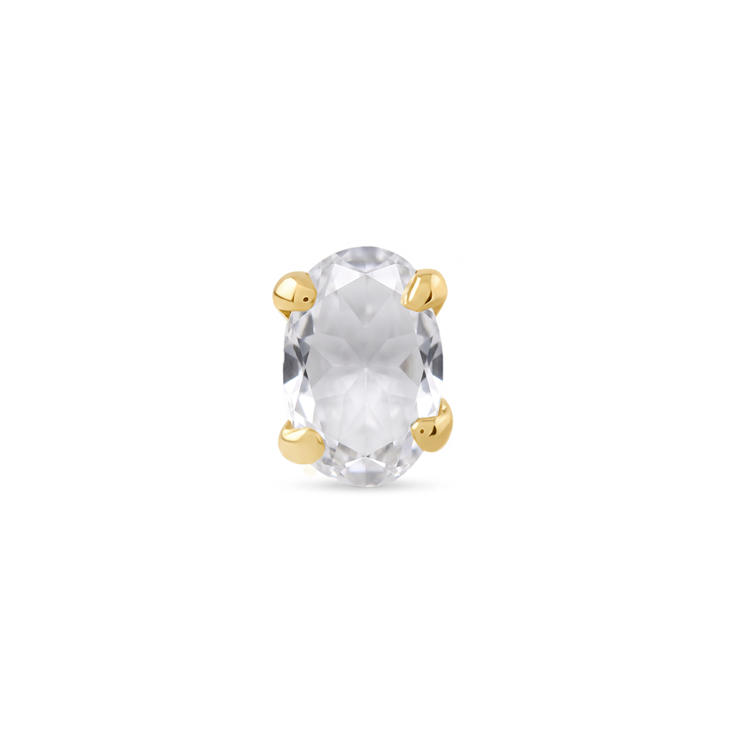 14kt Gold Flatback - Oval