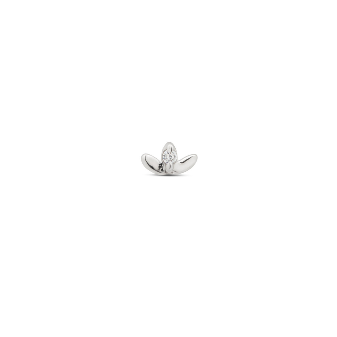 14kt White Gold Flatback - Marquise