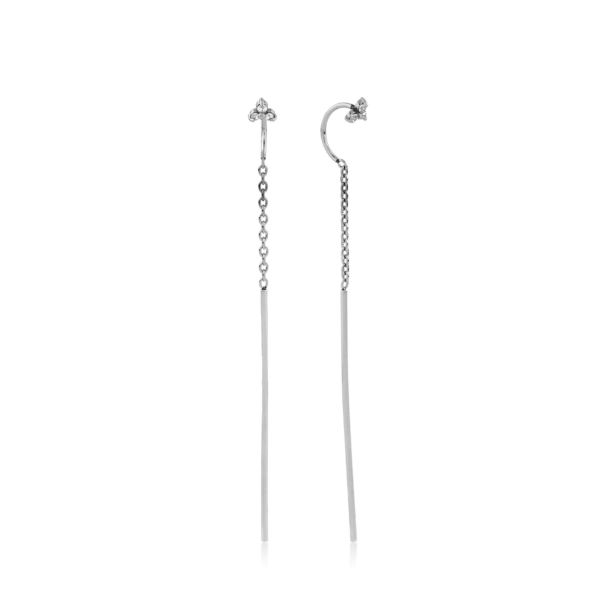 Surgical Steel Trio Thread Earrings - Pair