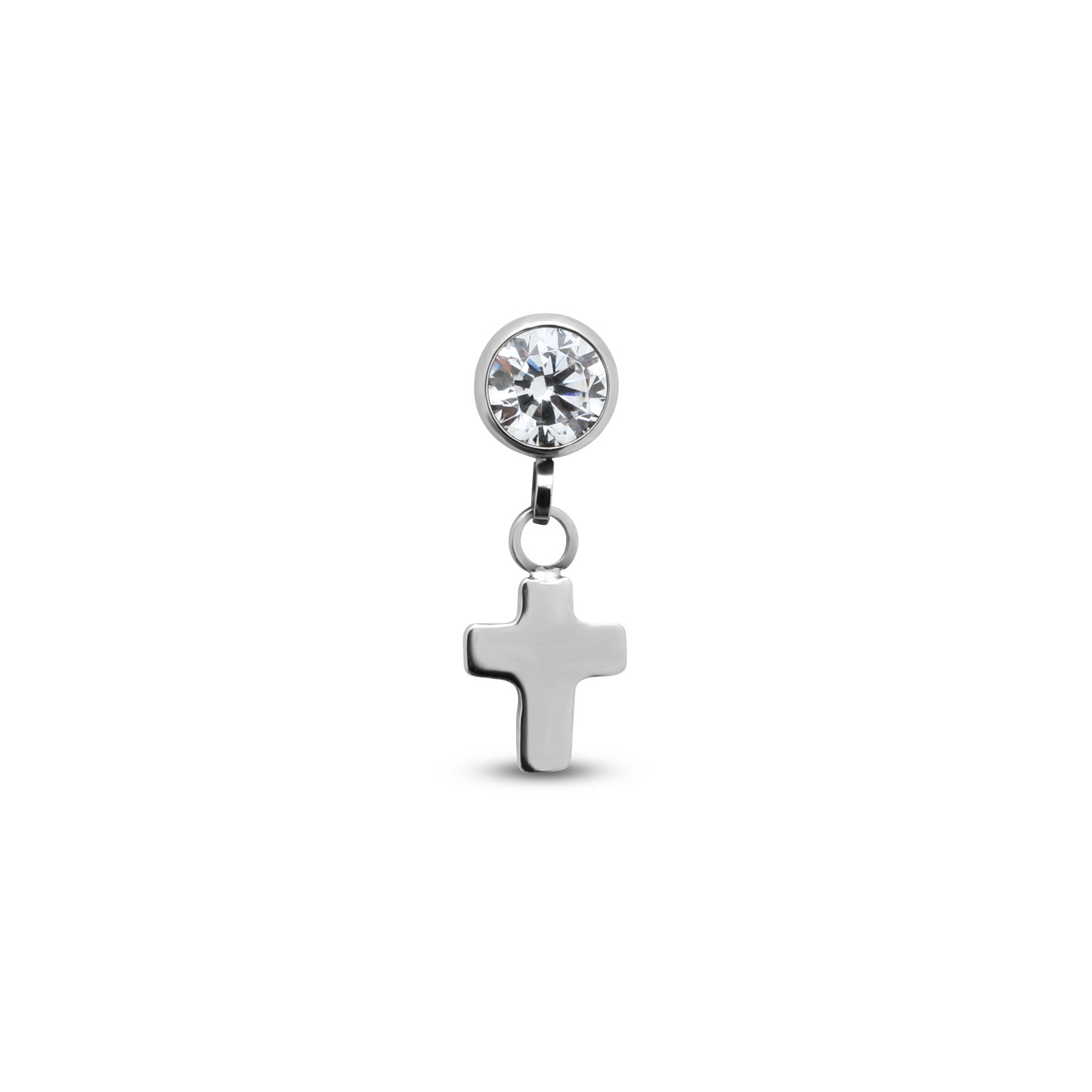 Jewelled Dangle Cross Flatback
