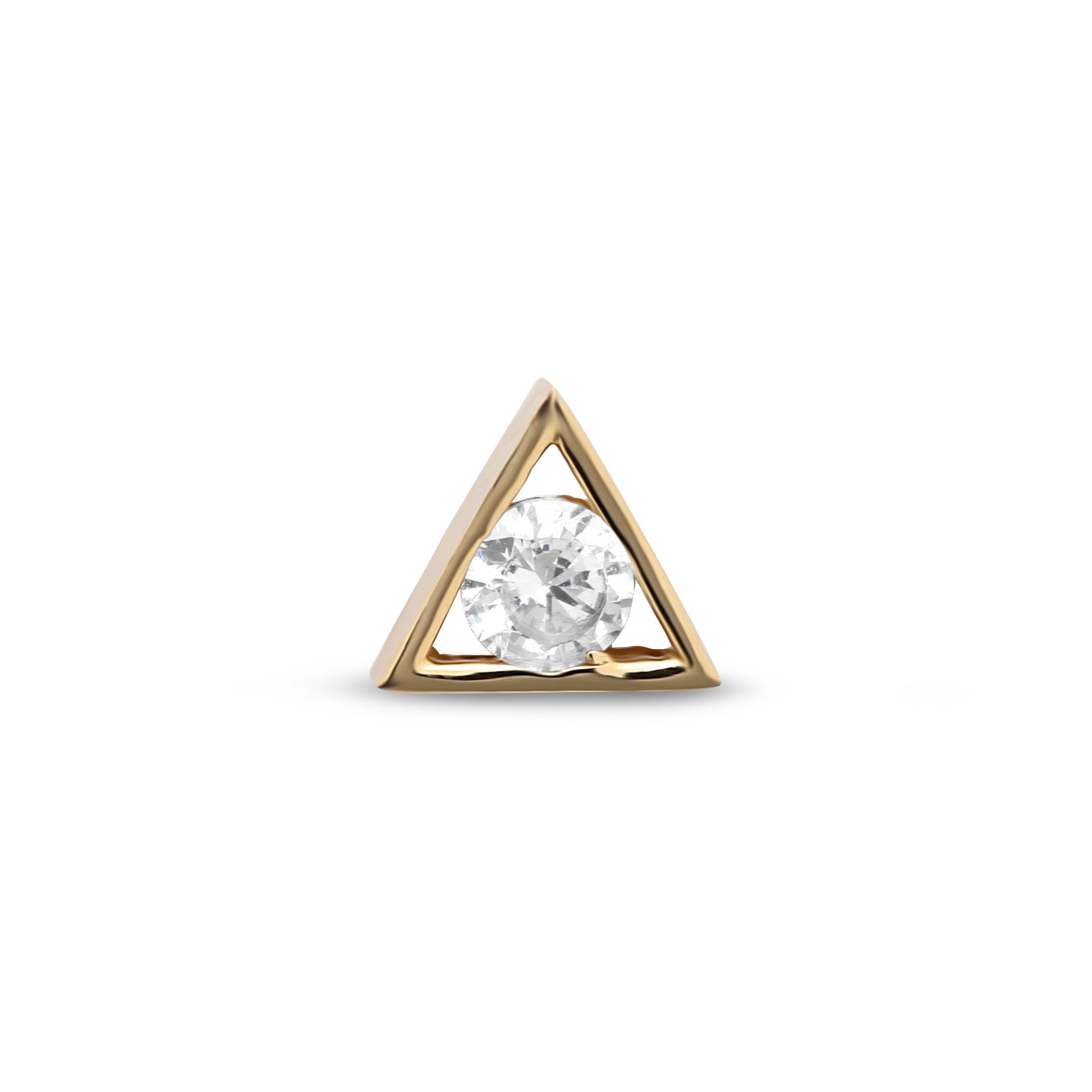 14kt Gold Flatback - Triangle Jewel