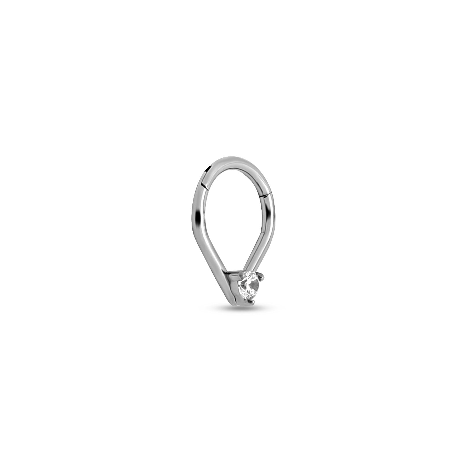 Tear with Jewel Hinged Ring
