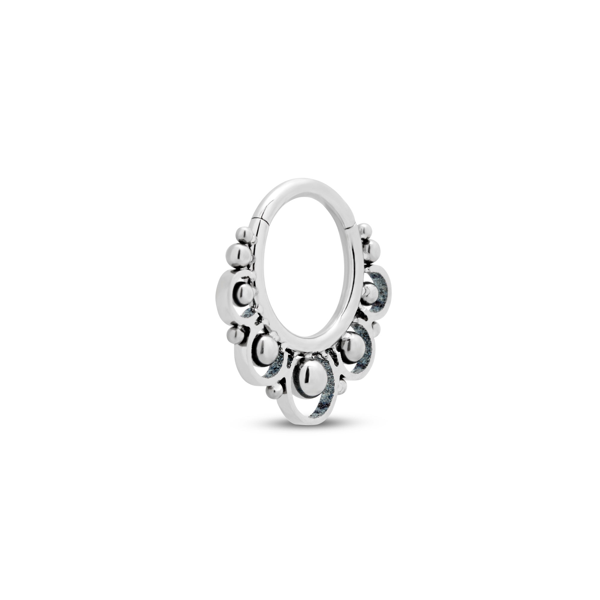 13 Beaded Cluster Lace Hinged Ring