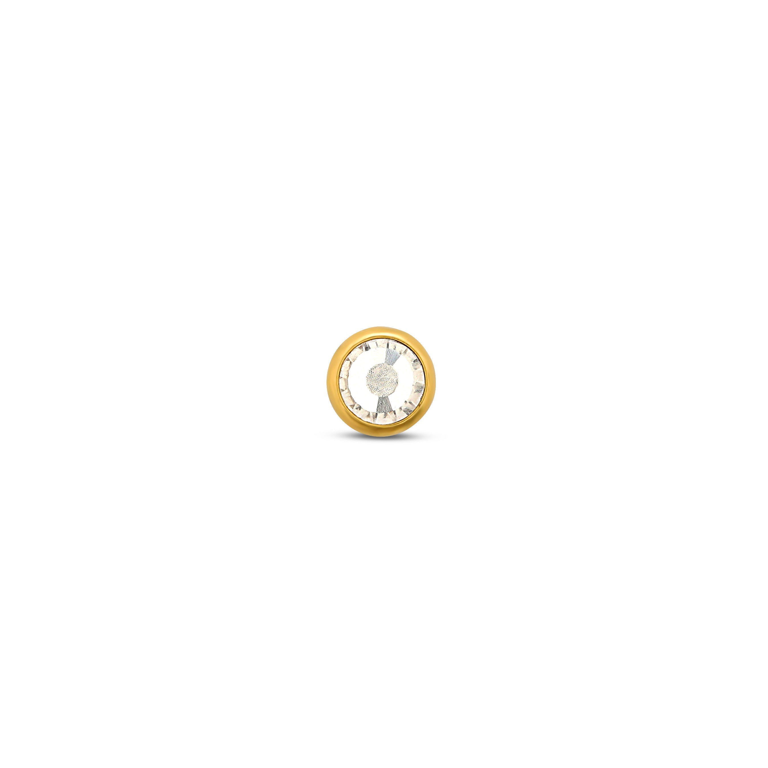 18k V-Gold Crystal Bezel Flatback