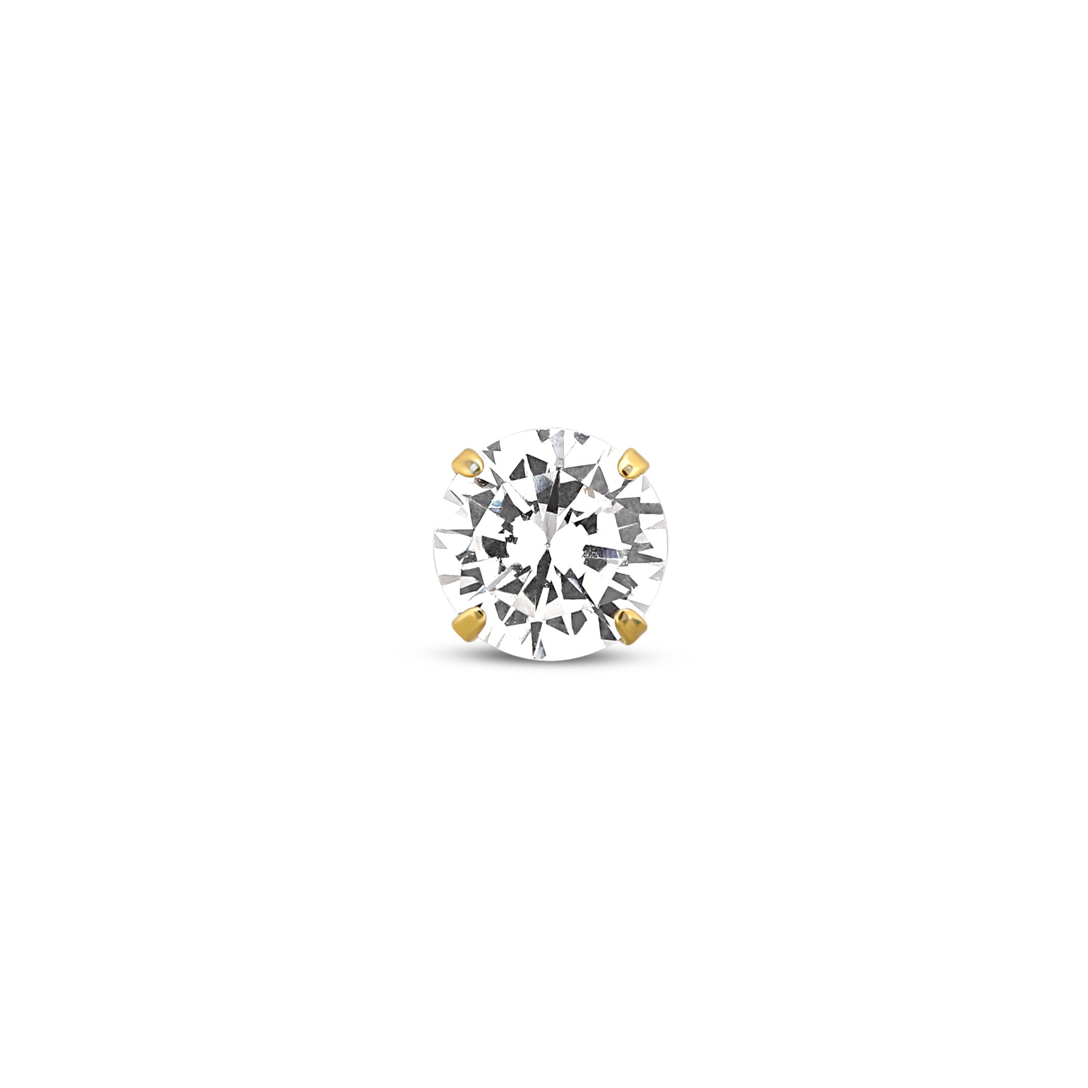 18k V-Gold Claw Set Flatback