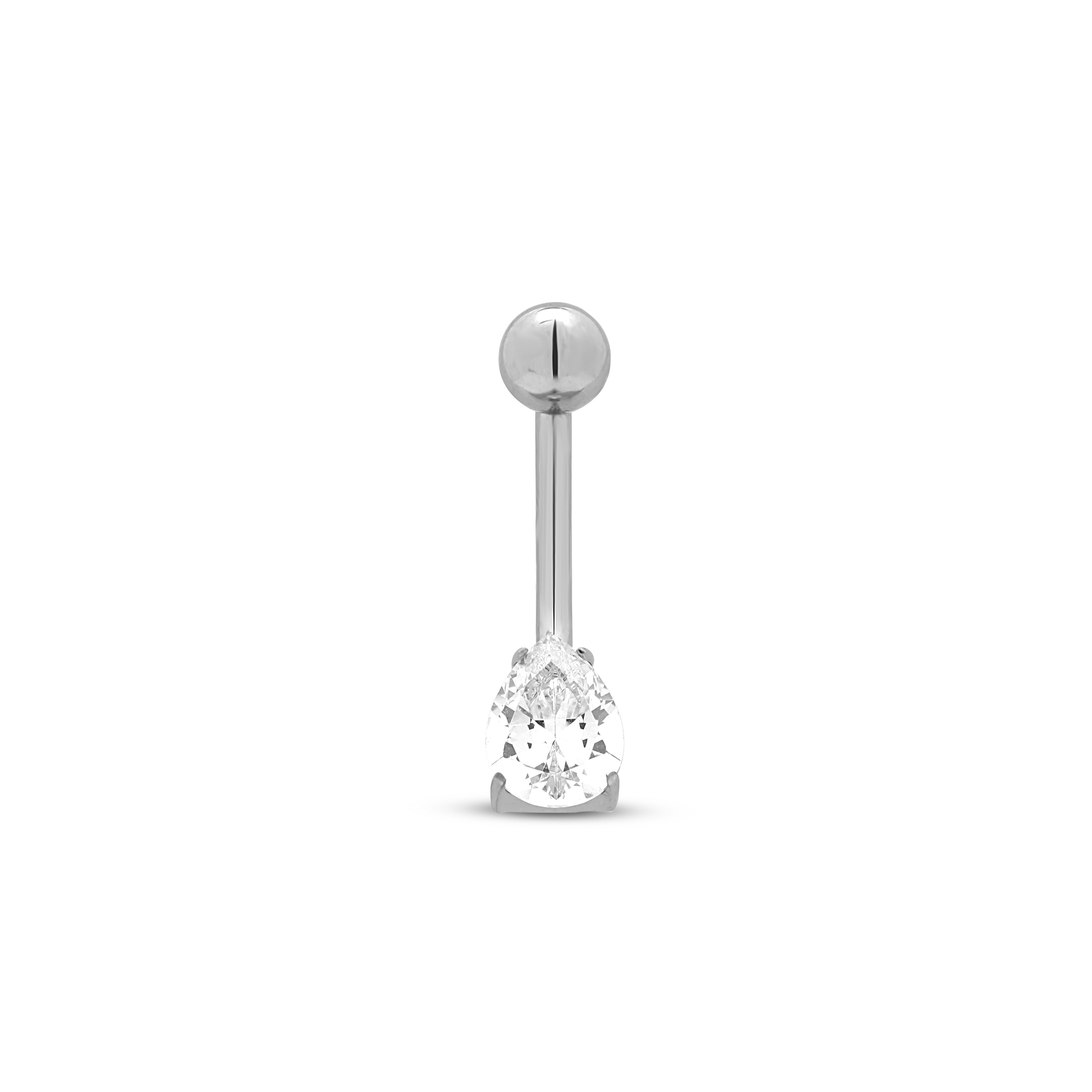 Titanium Small Tear Navel Bar