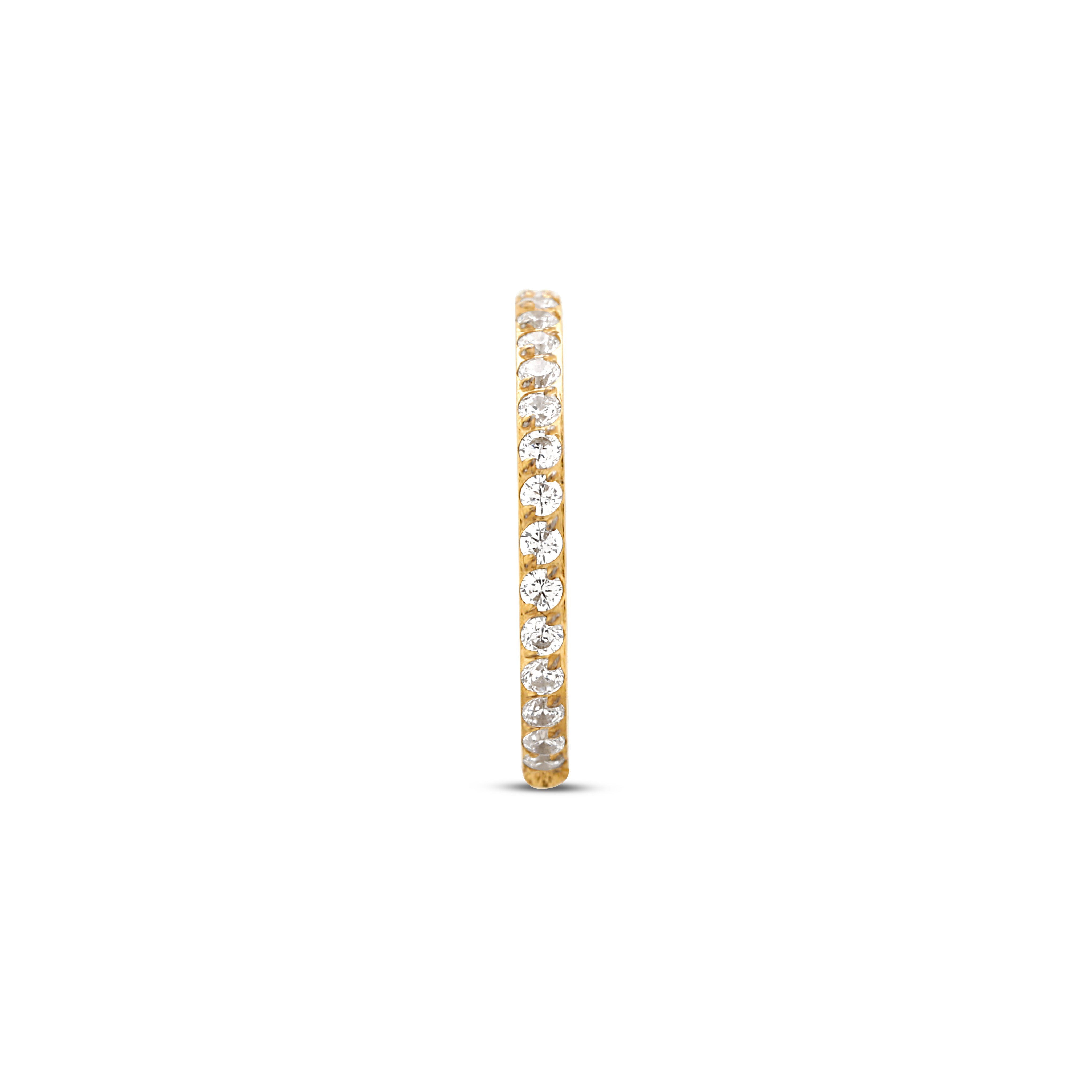18k V-Gold Jewelled Hinged Ring