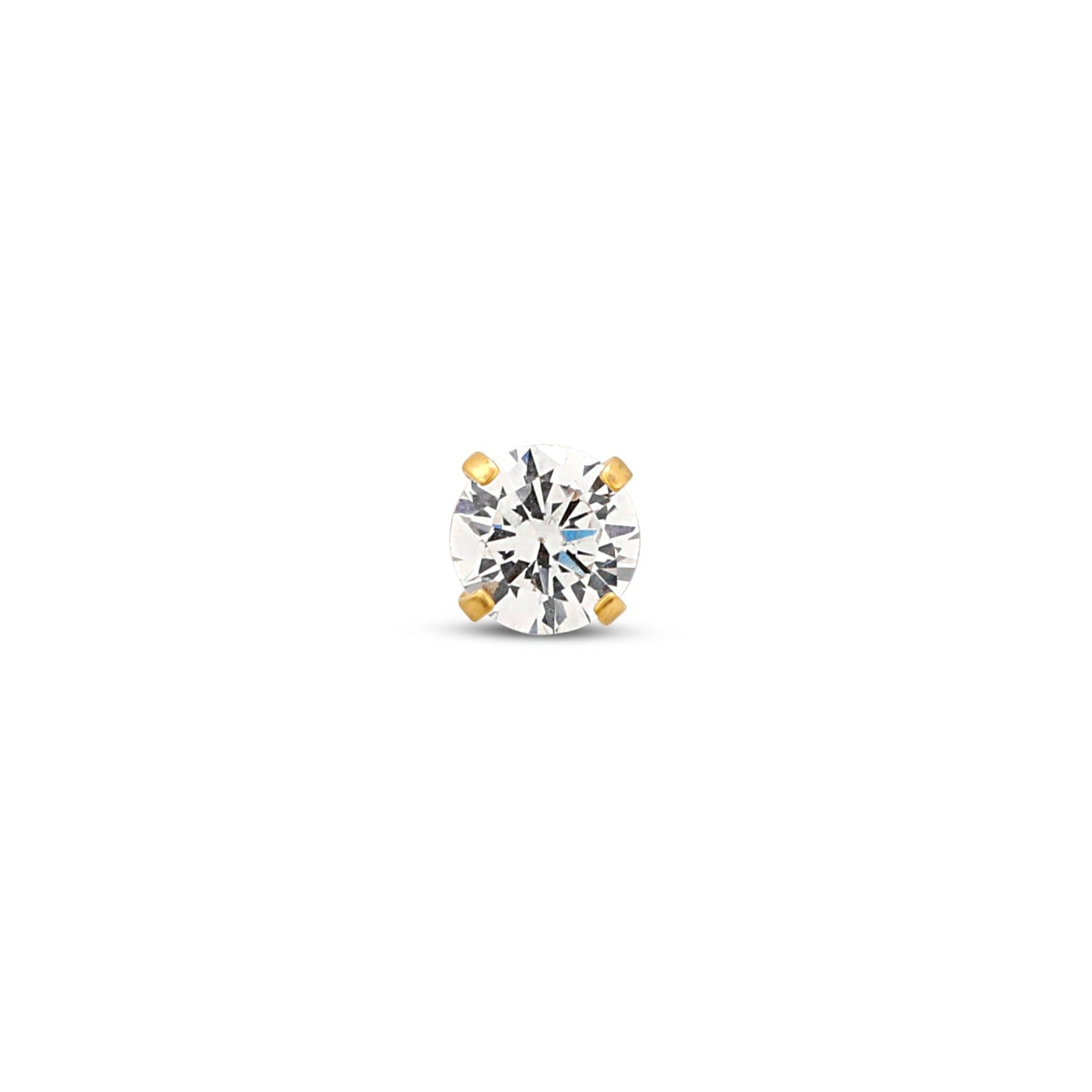 18k V-Gold Prong Set Crystal Flatback