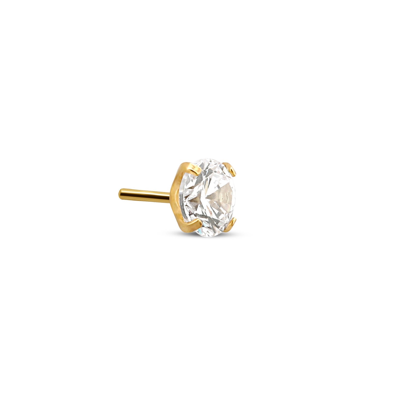 18k V-Gold Prong Set Crystal Flatback