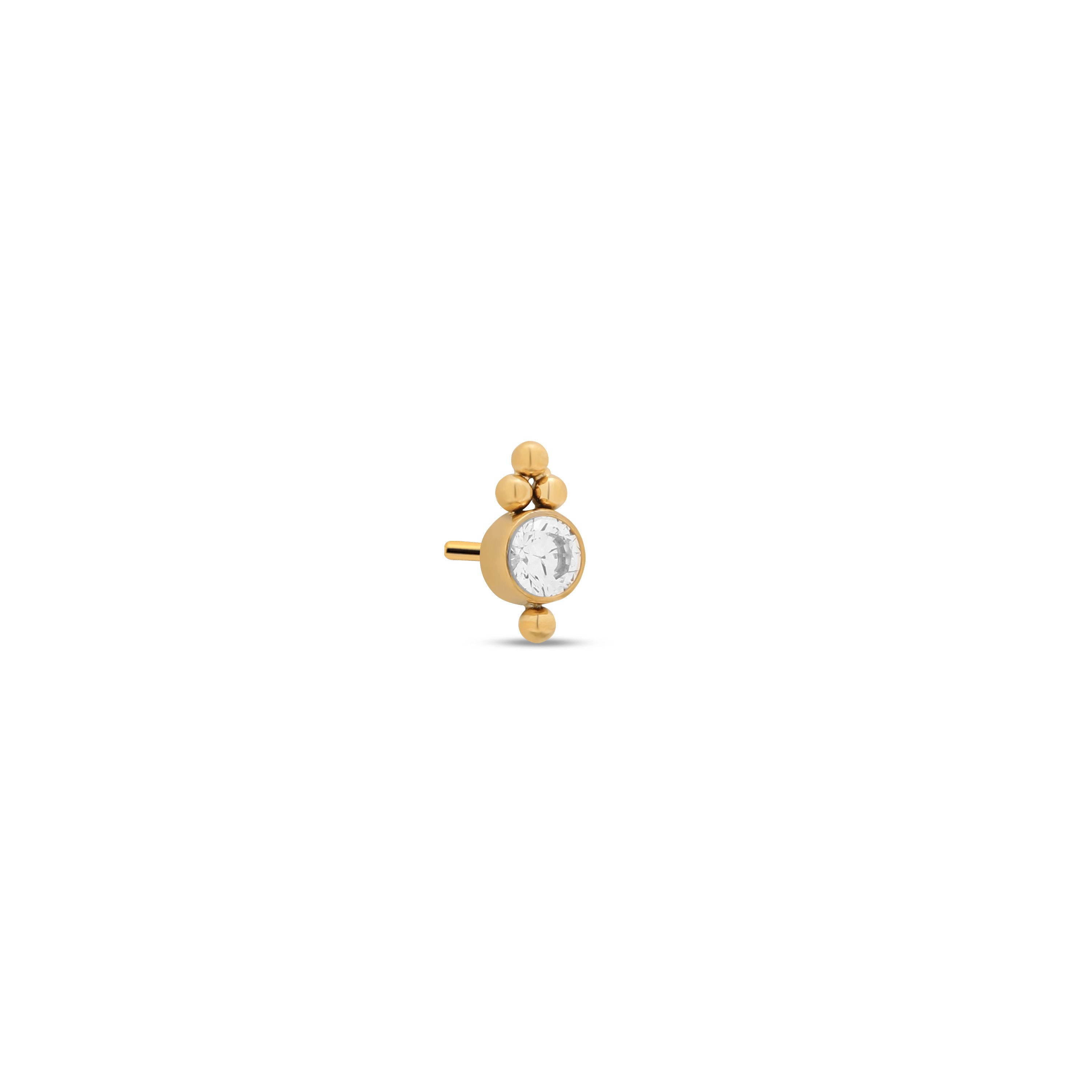 18k V-Gold Cluster 2.5mm Crystal Flatback