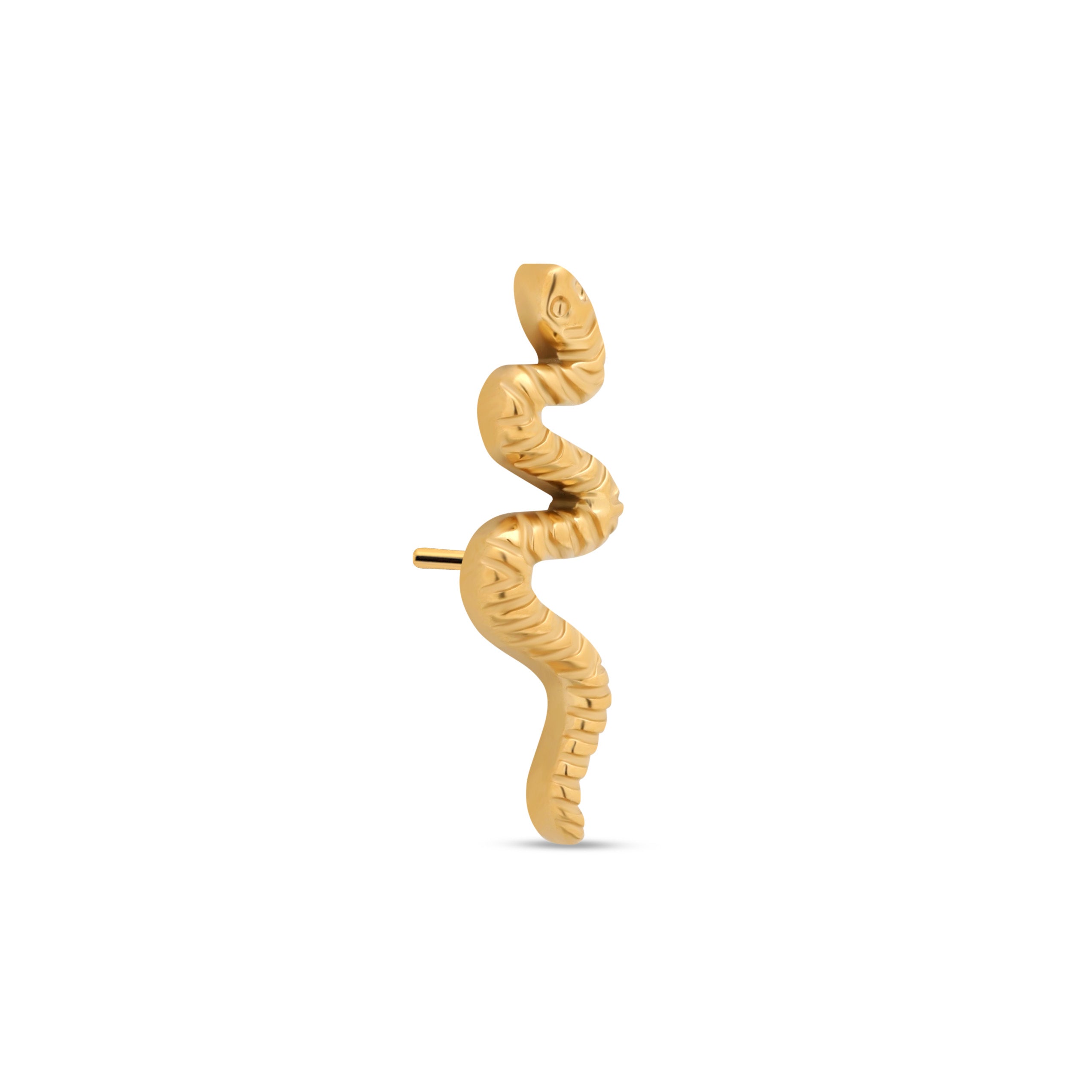 18k V-Gold Snake Flatback