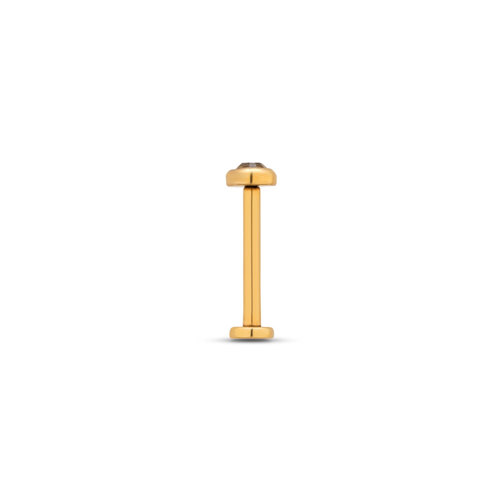 18k V-Gold Threadless Nose Flatback