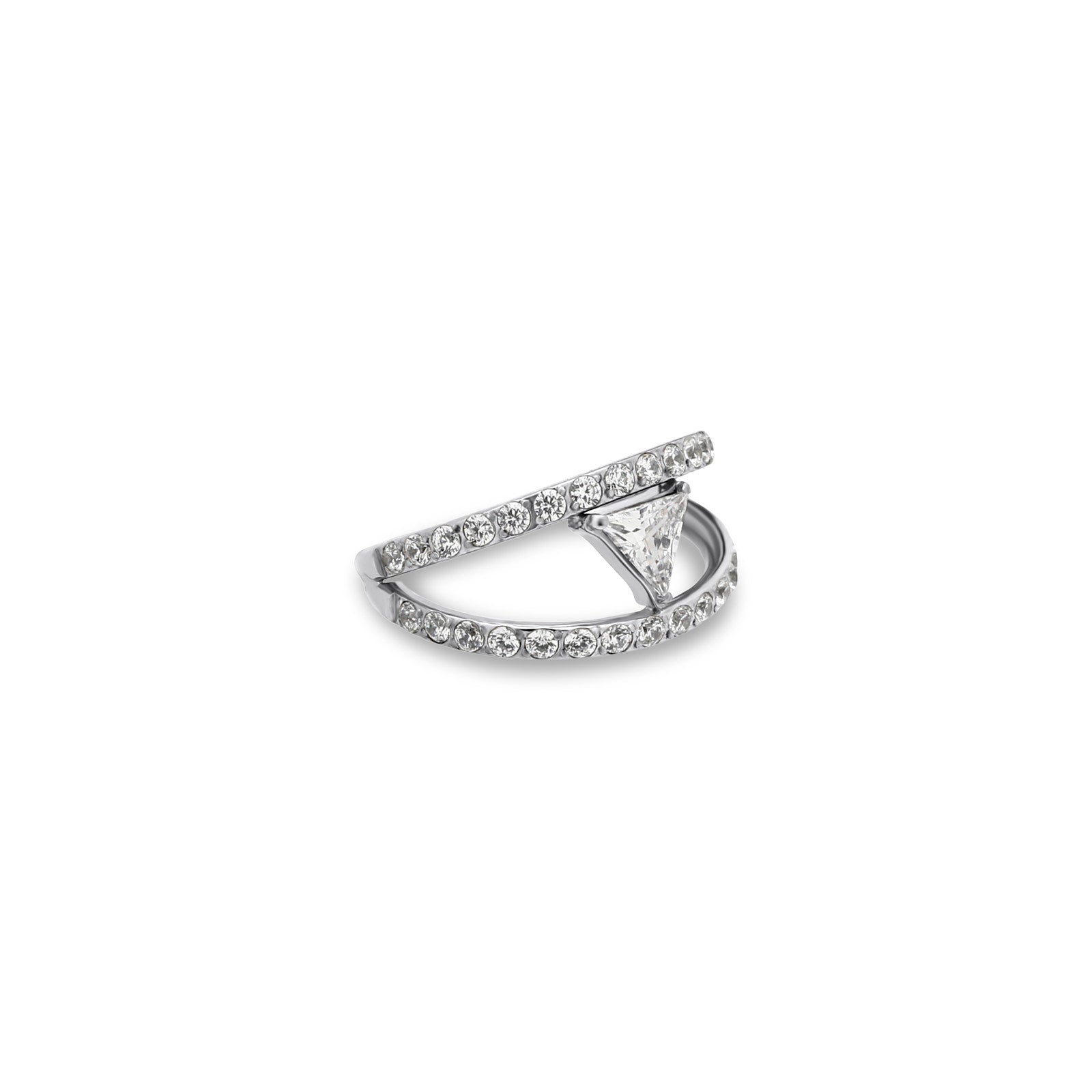 Jewel Triangle Hinged Ring
