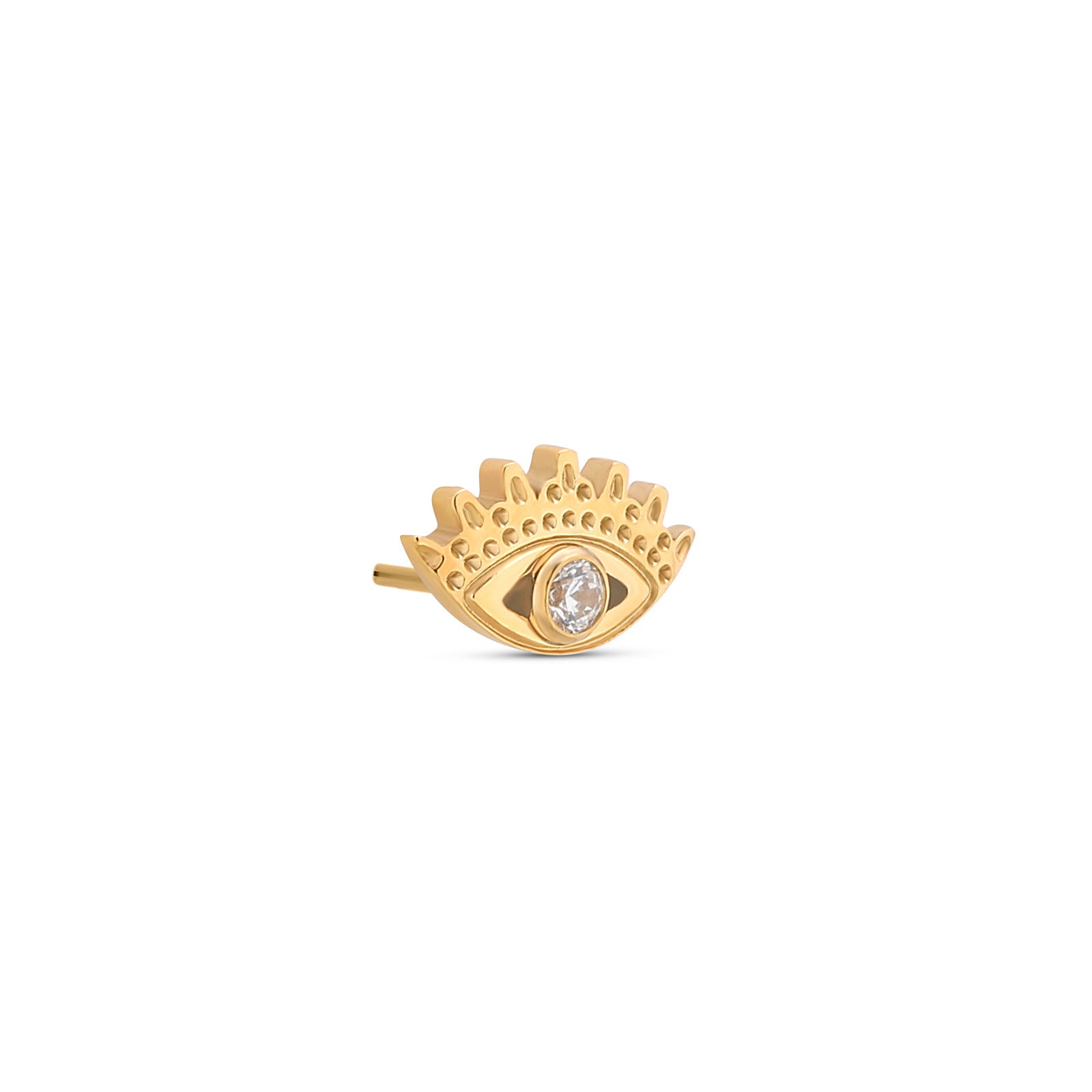 18k V-Gold Jewelled Eye Flatback
