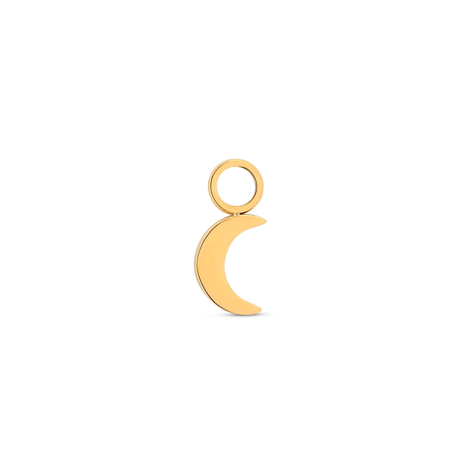 18k V-Gold Moon Charm