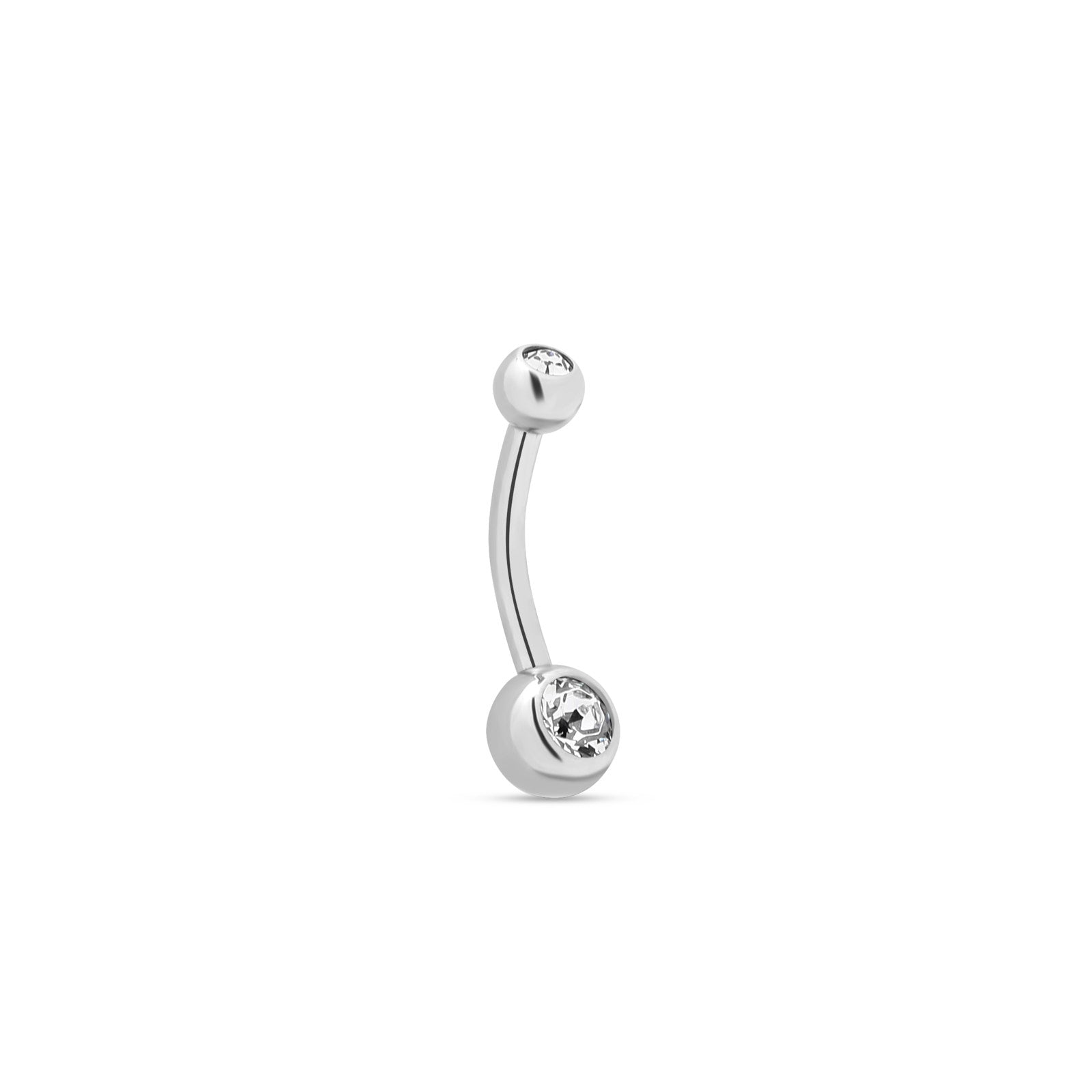 Surgical Steel Mini Double Jewelled Navel Bar