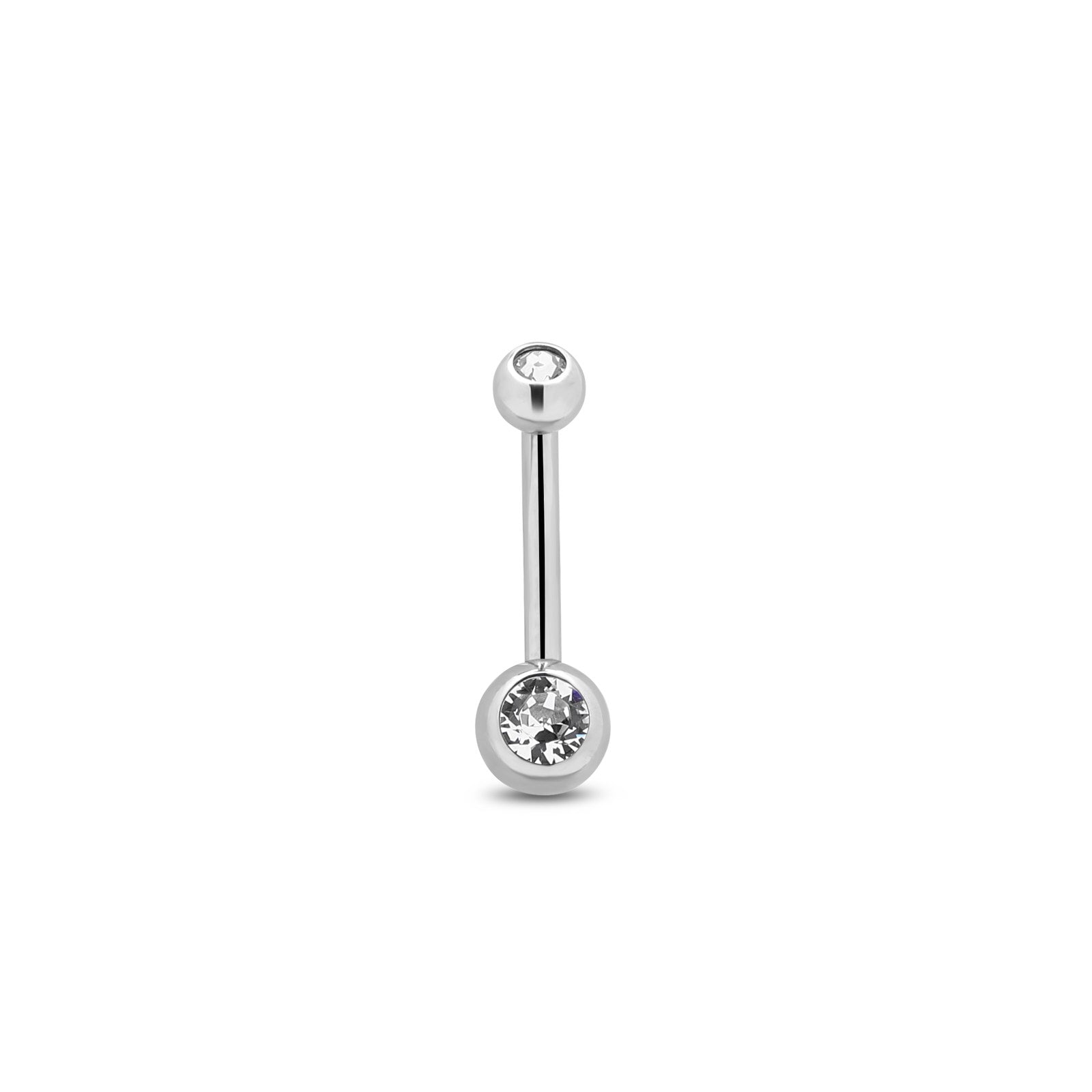 Surgical Steel Mini Double Jewelled Navel Bar