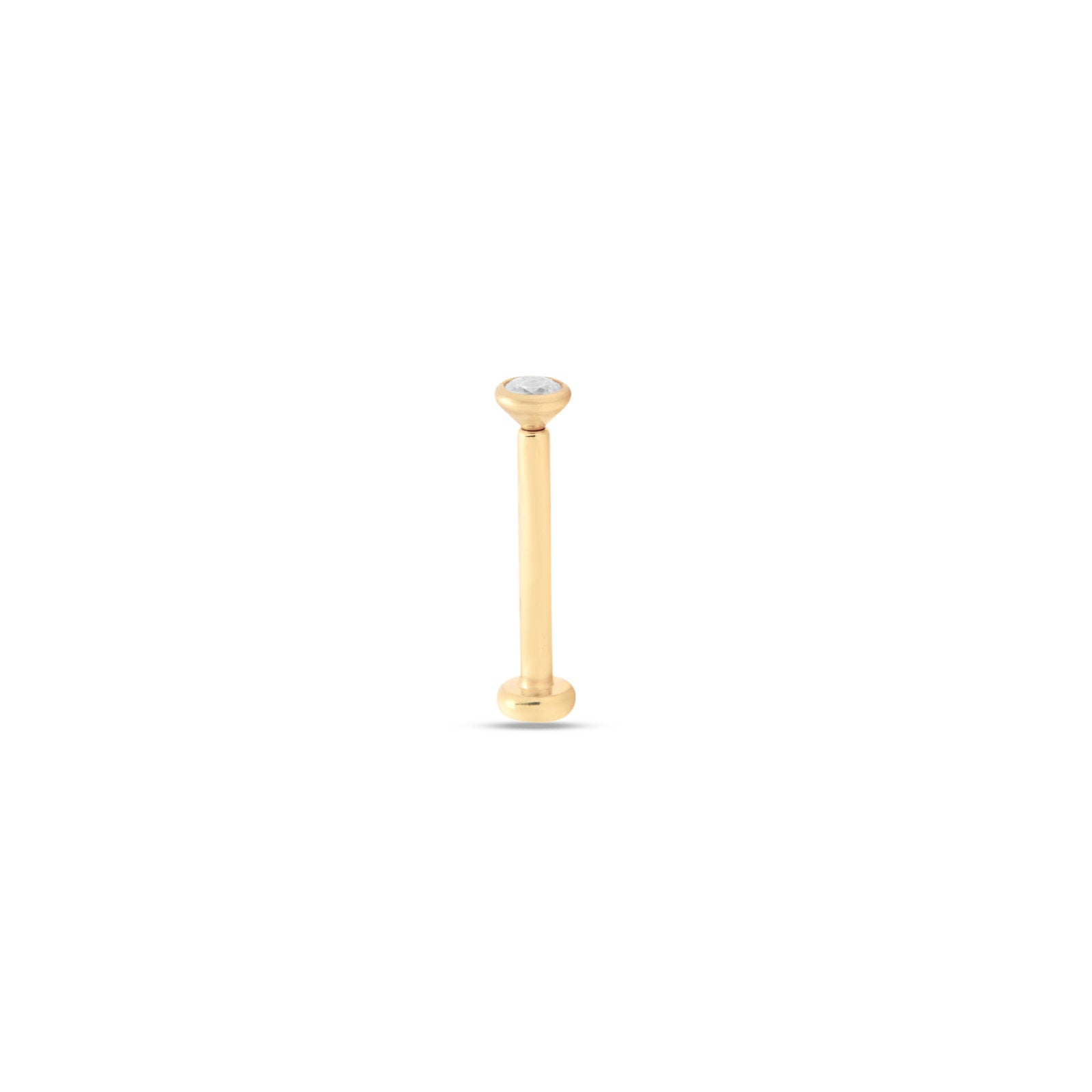 18k V-Gold Rounded Bezel Nose Flatback