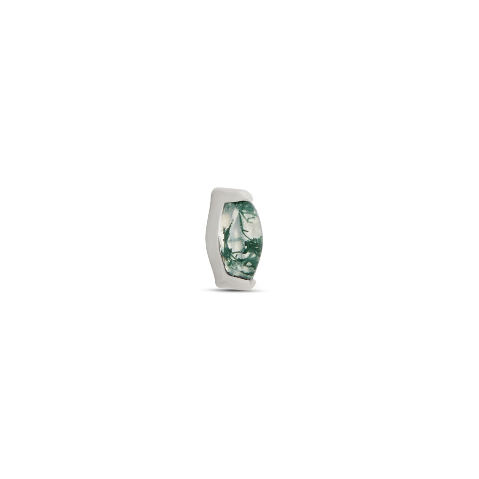 Marquise 1 Natural Gemstone Moss Agate Flatback