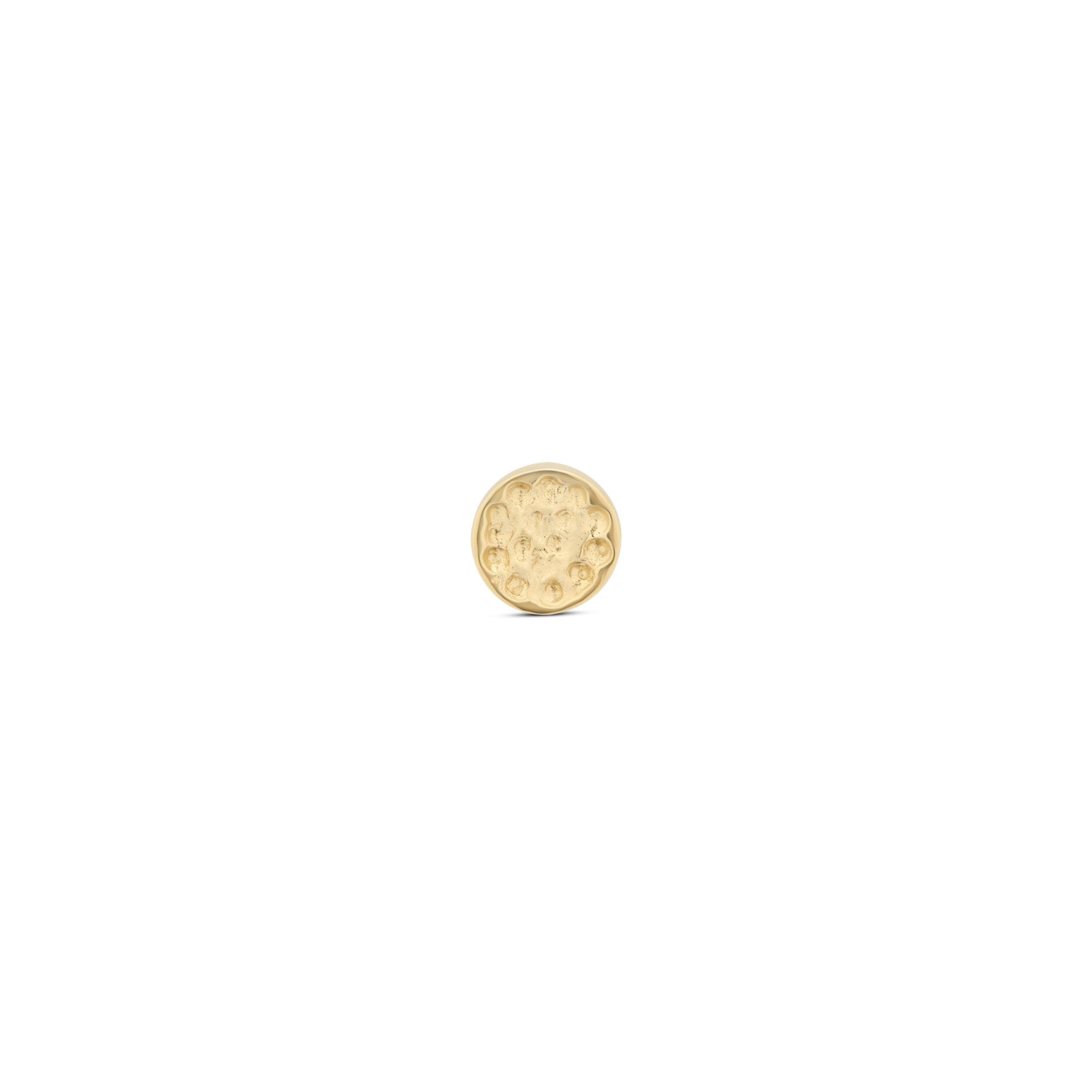 14kt Gold Flatback - Hammer Disk