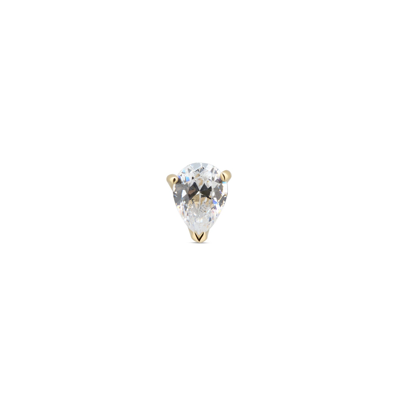14kt Gold Flatback - Jewel Tear