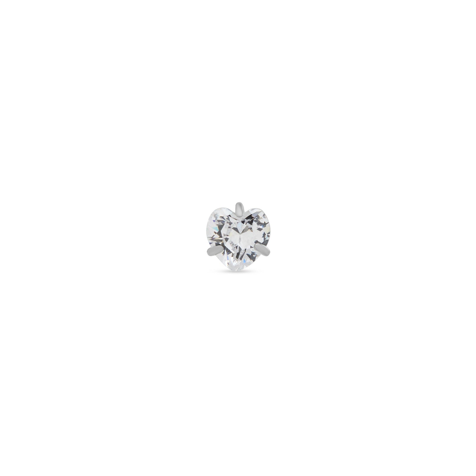 Prong Set Crystal Heart Flatback