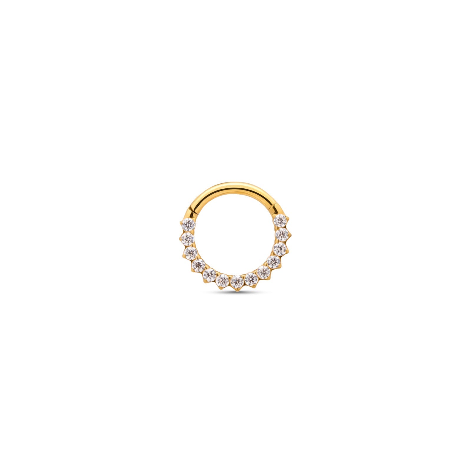 18k V-Gold - Prong Set Hinged Ring