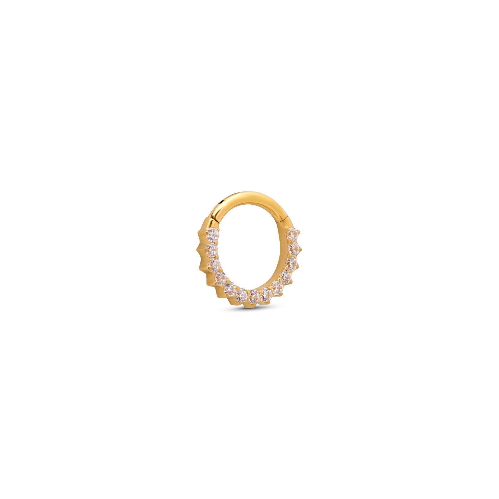 18k V-Gold - Prong Set Hinged Ring