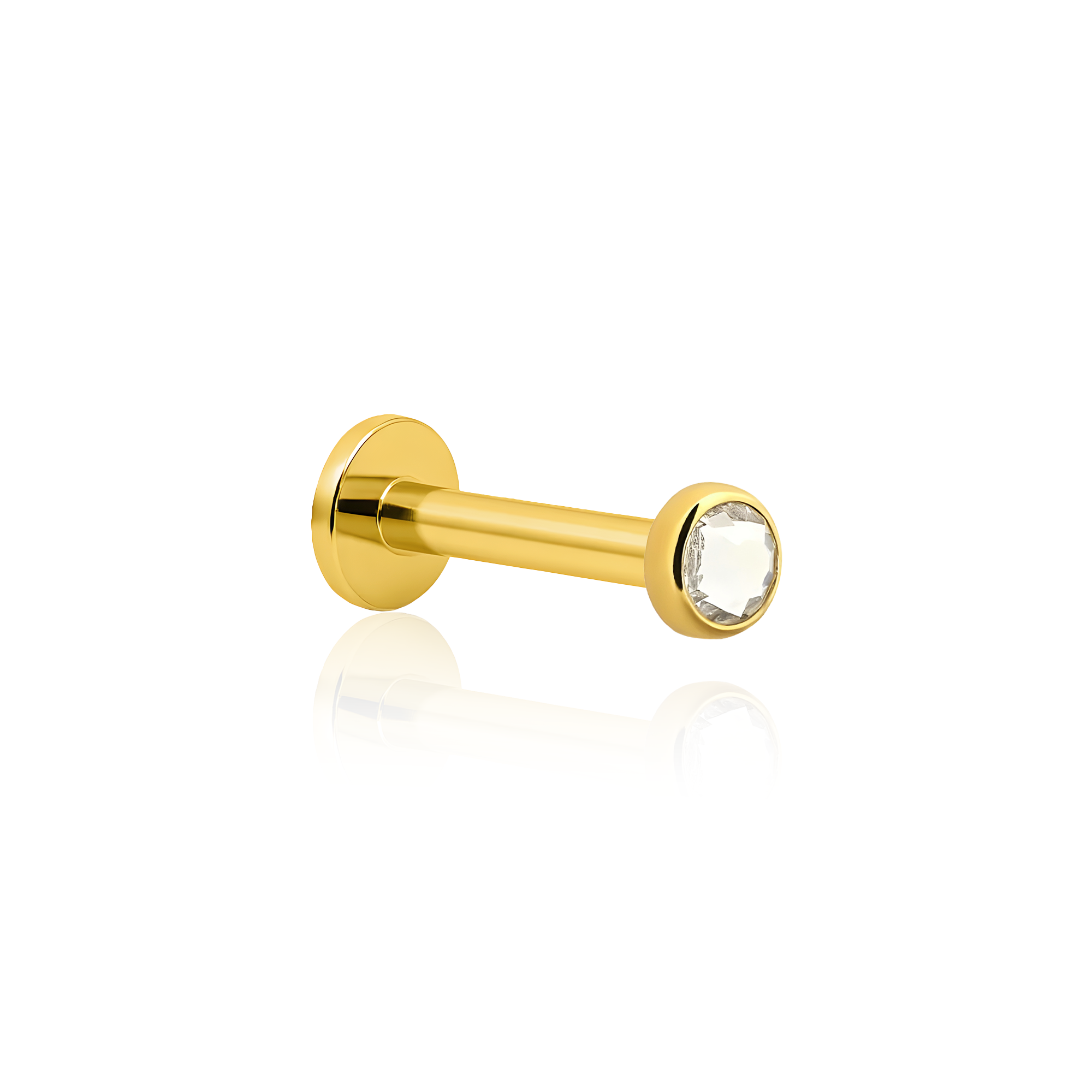 18k V-Gold Jewelled Flatback