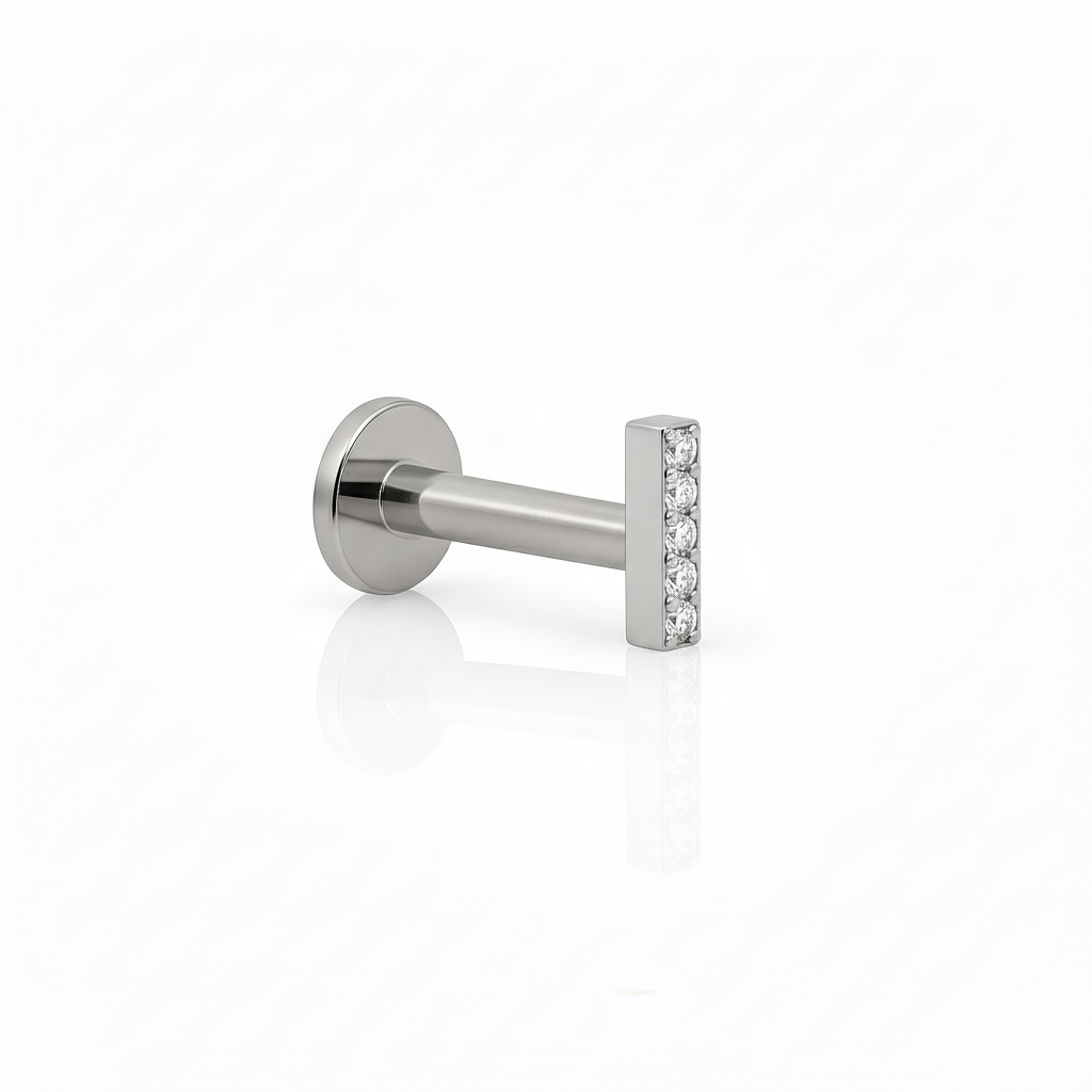 Jewelled Bar 5 Stones Flatback
