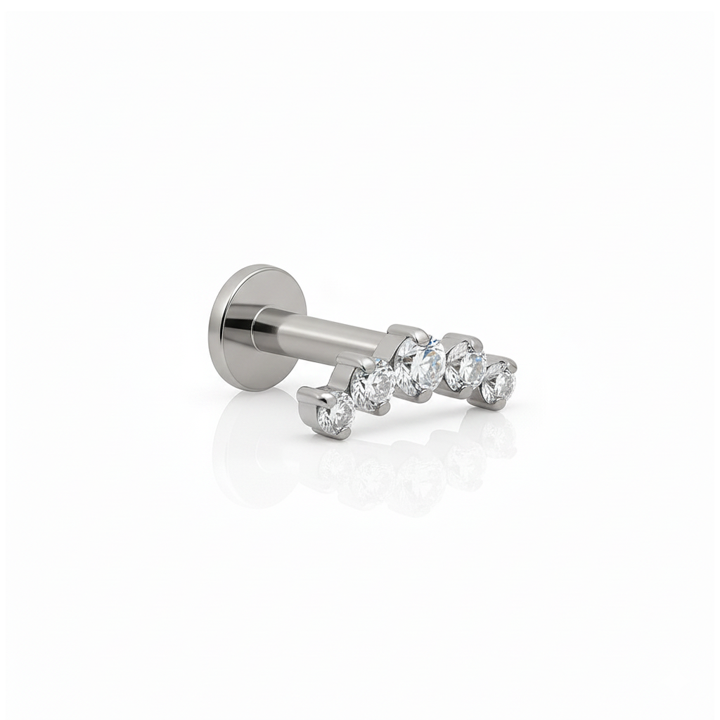 5 Curved Jewelled Prong Set Flatback