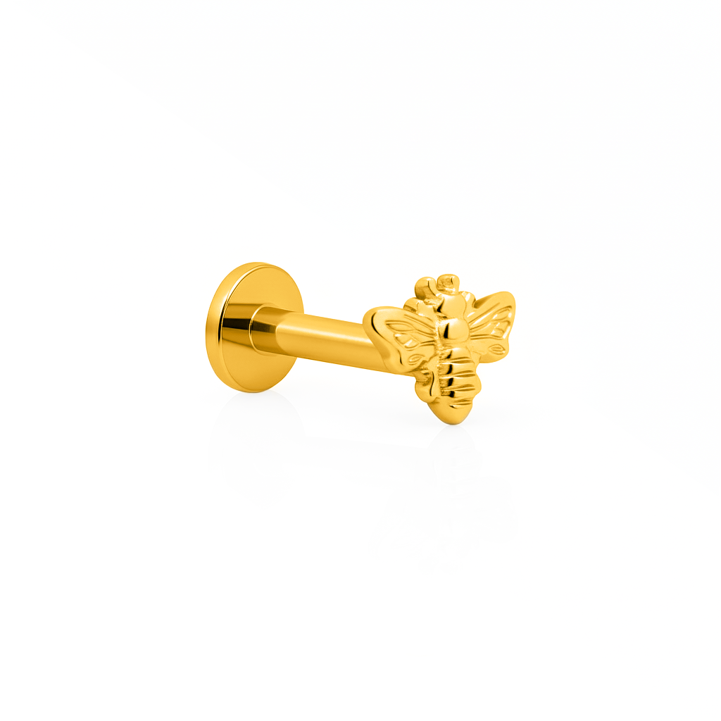 18k V-Gold Bee Flatback