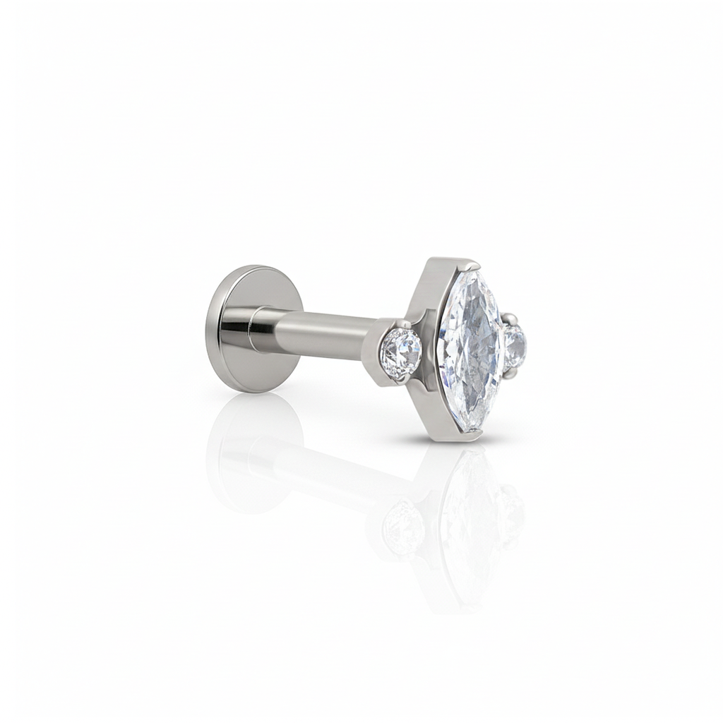 Marquise Stone with Crystals Flatback