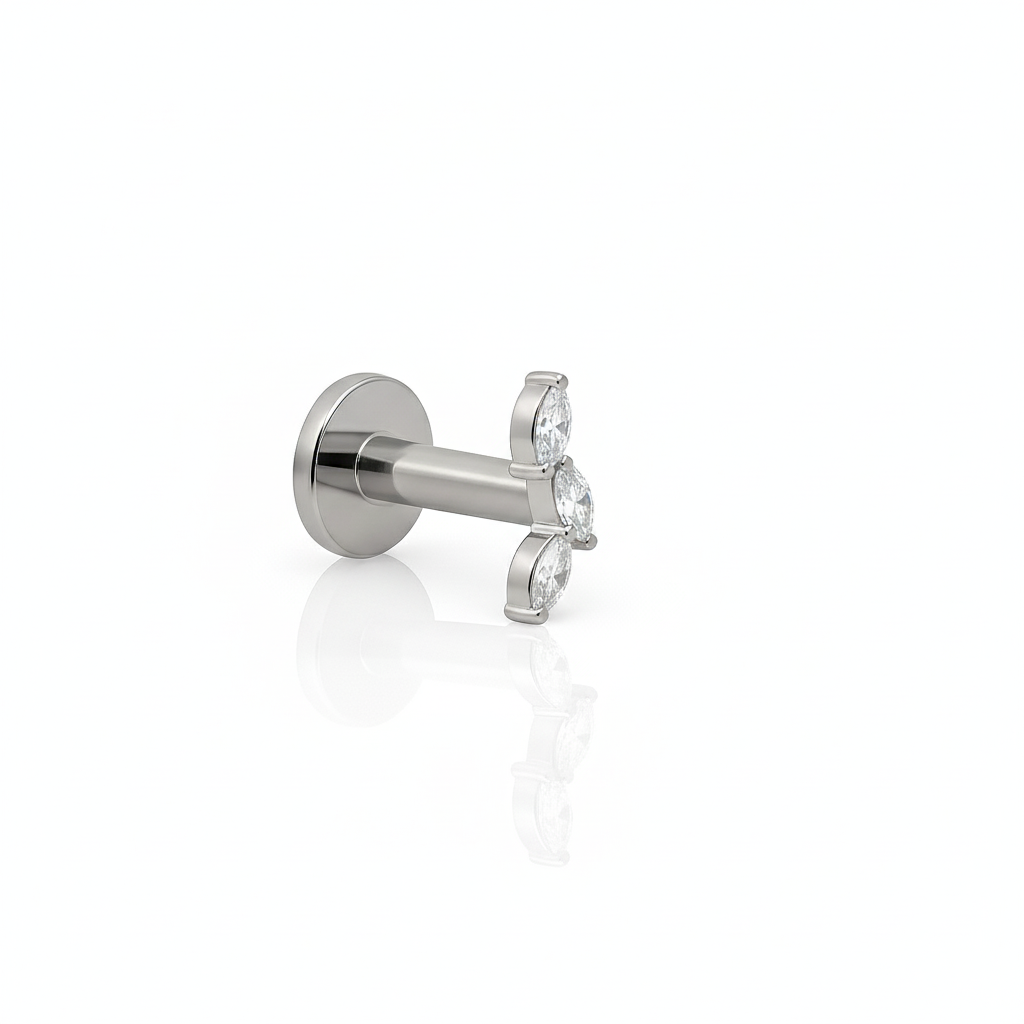 Trio Marquise Threaded Flatback
