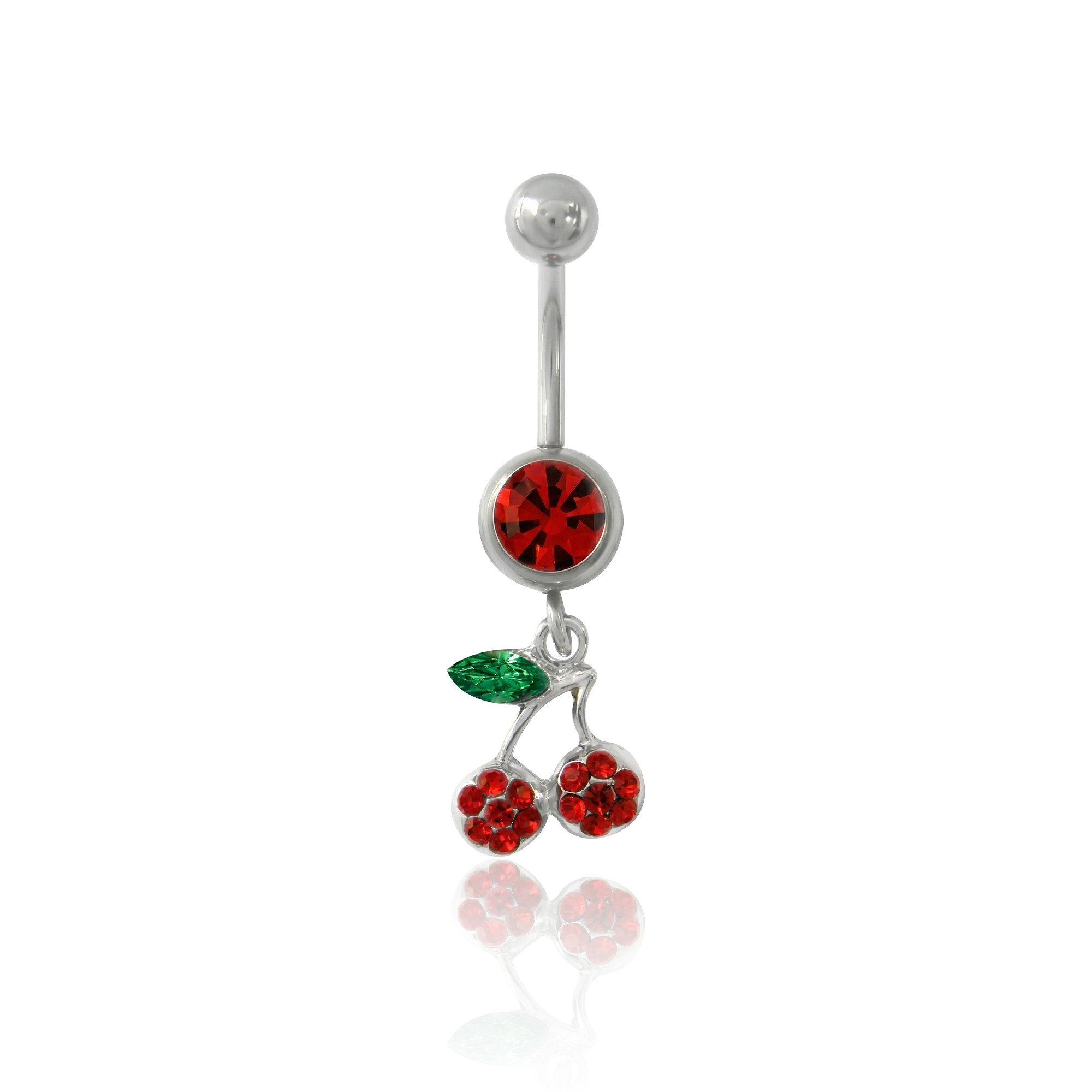 Cherry Dangle Navel Bar