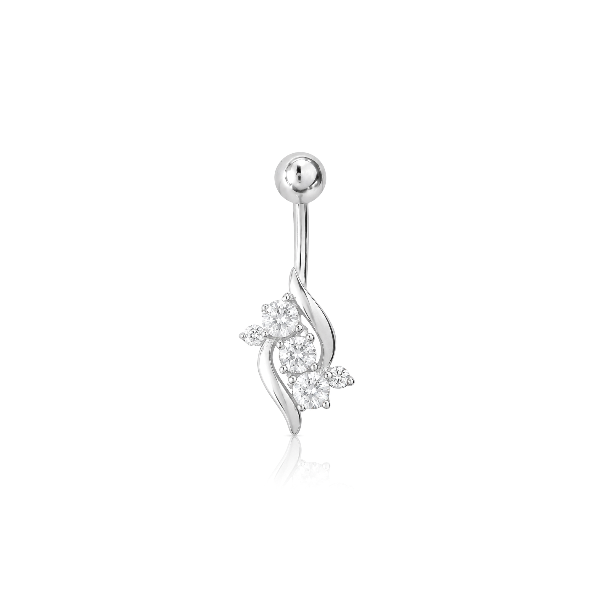 5 jewels Navel Bar