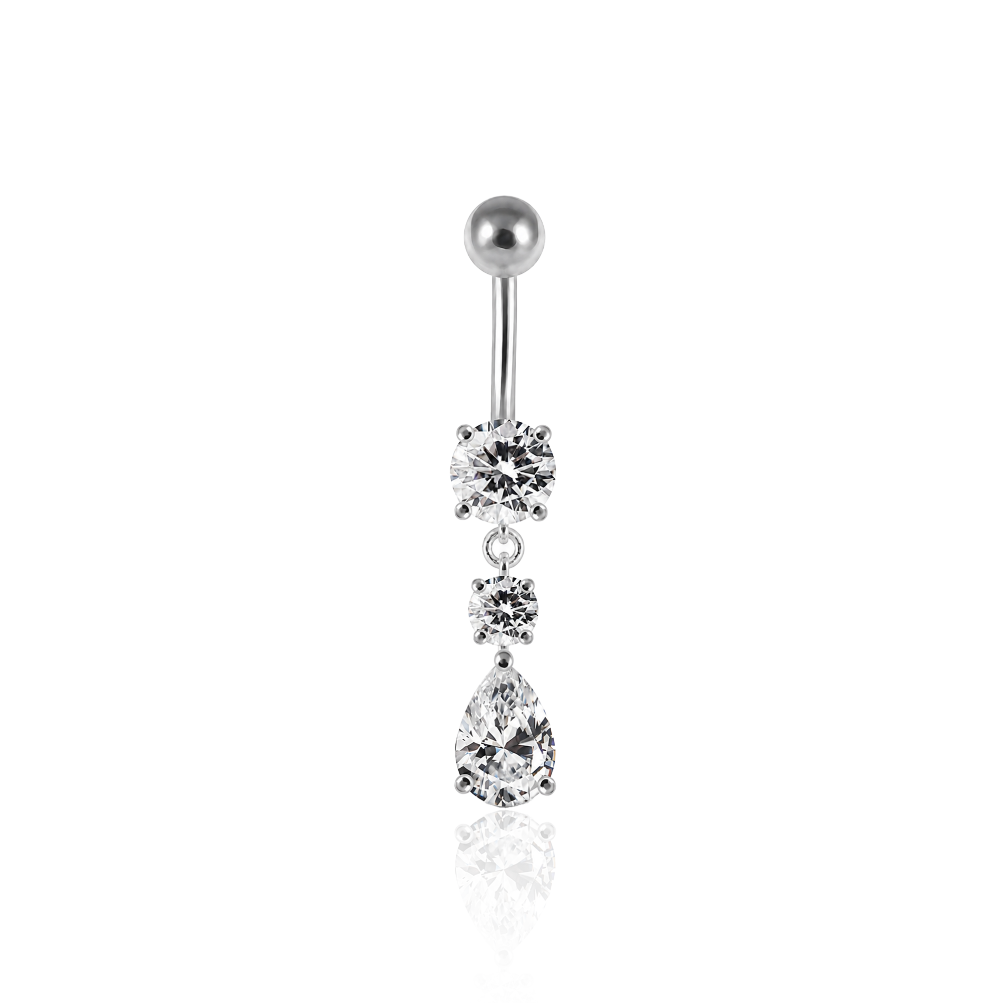 Two Stone Navel Bar