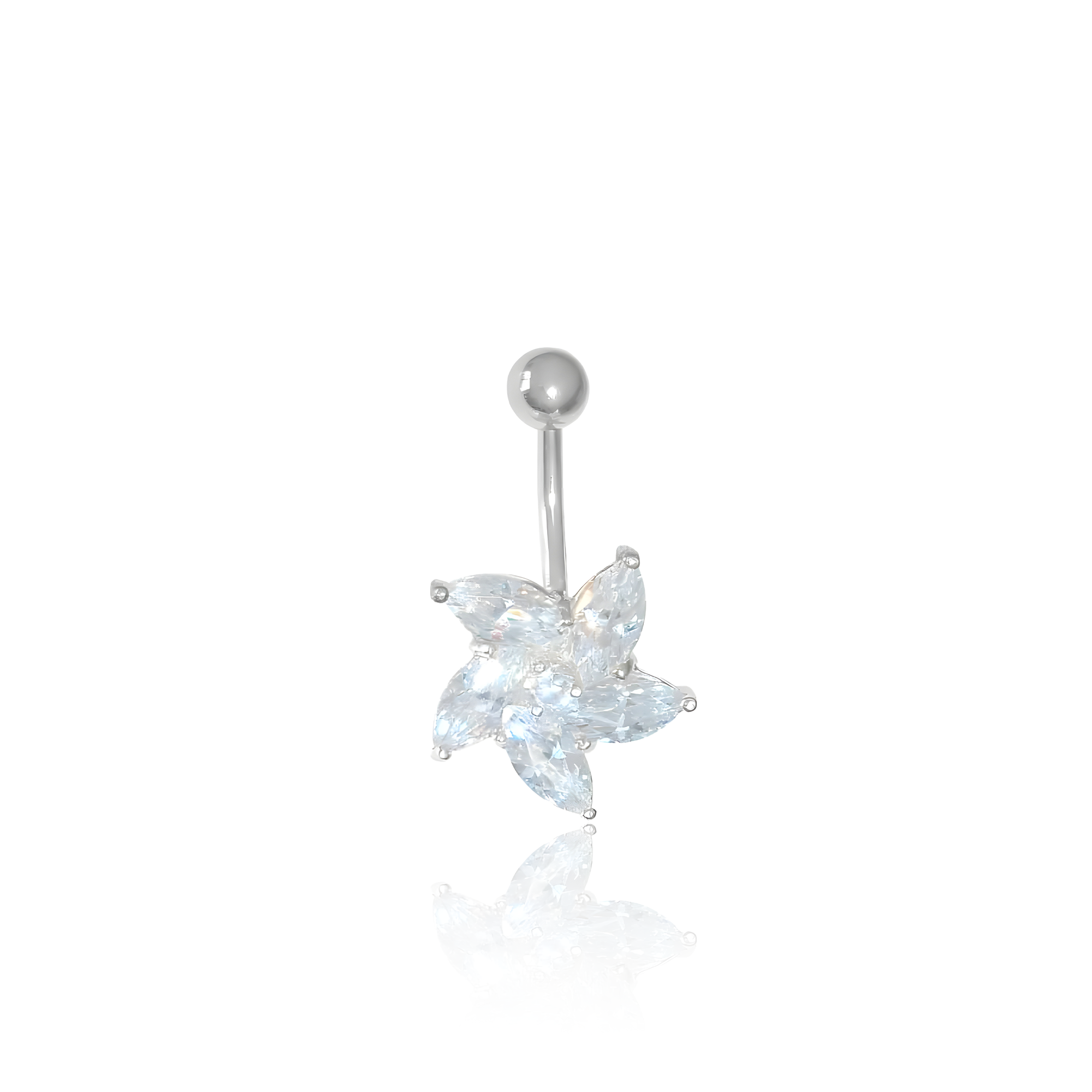Spiral Flower Navel Bar