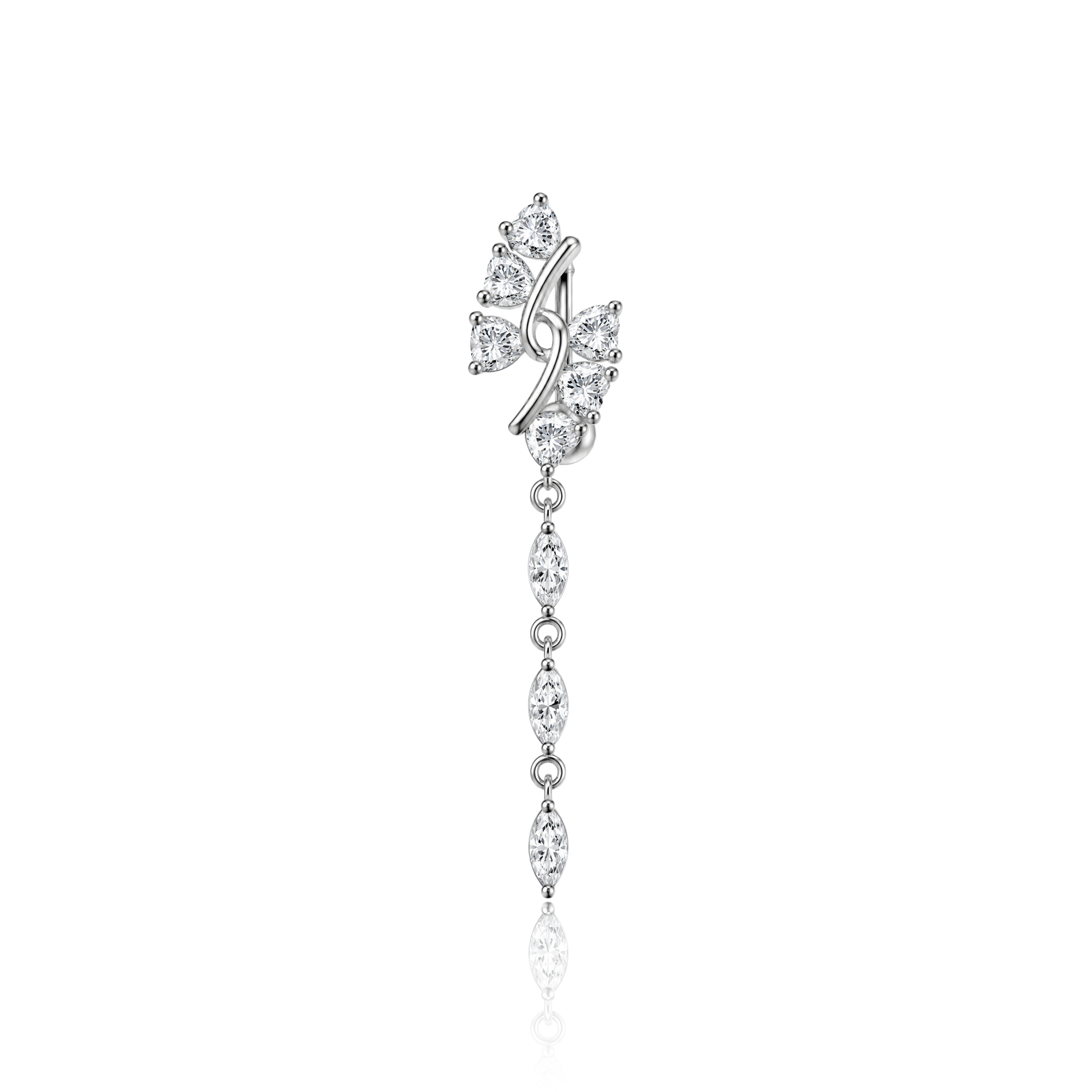 Hook Triple Stones Navel Bar