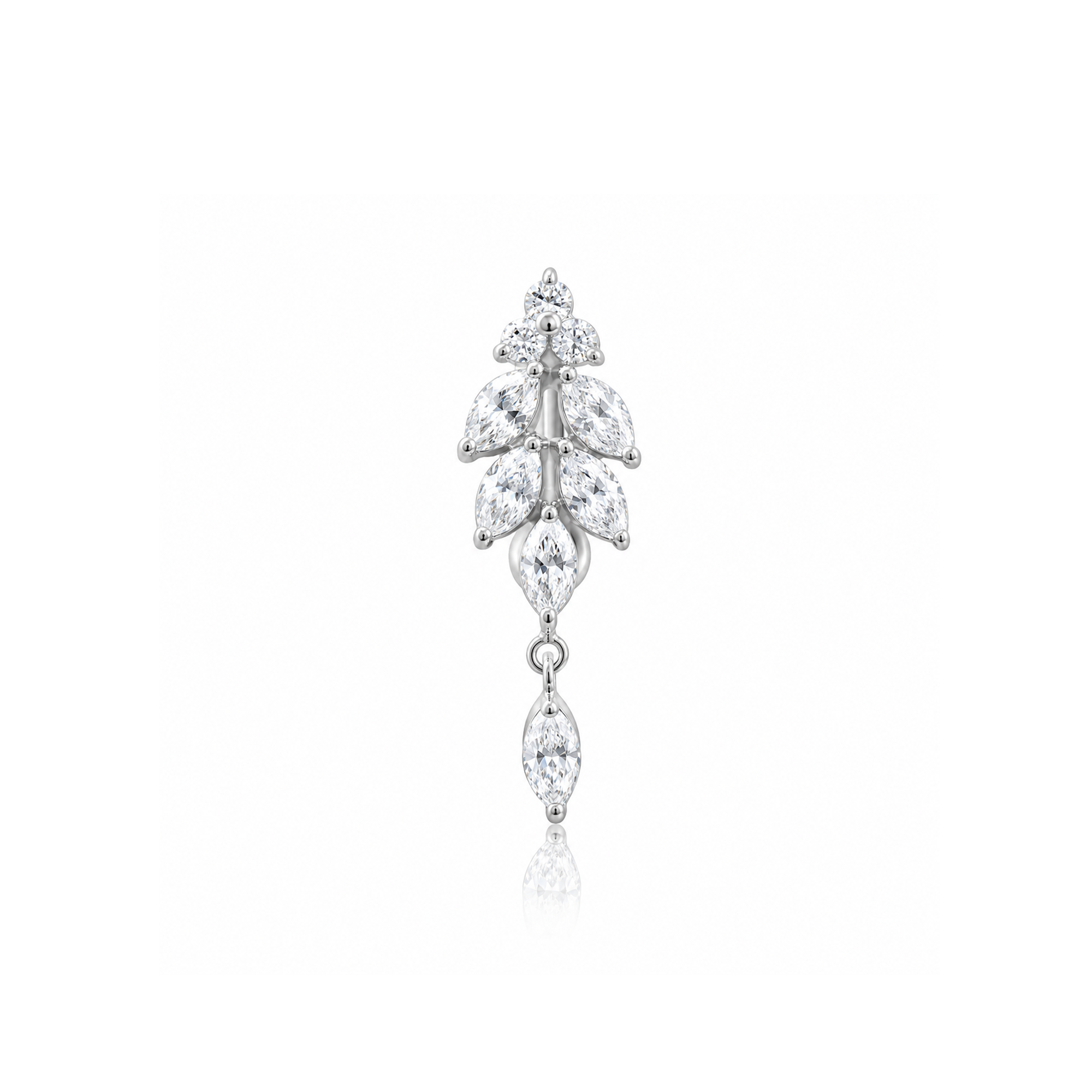 Stone Leaf Navel Bar