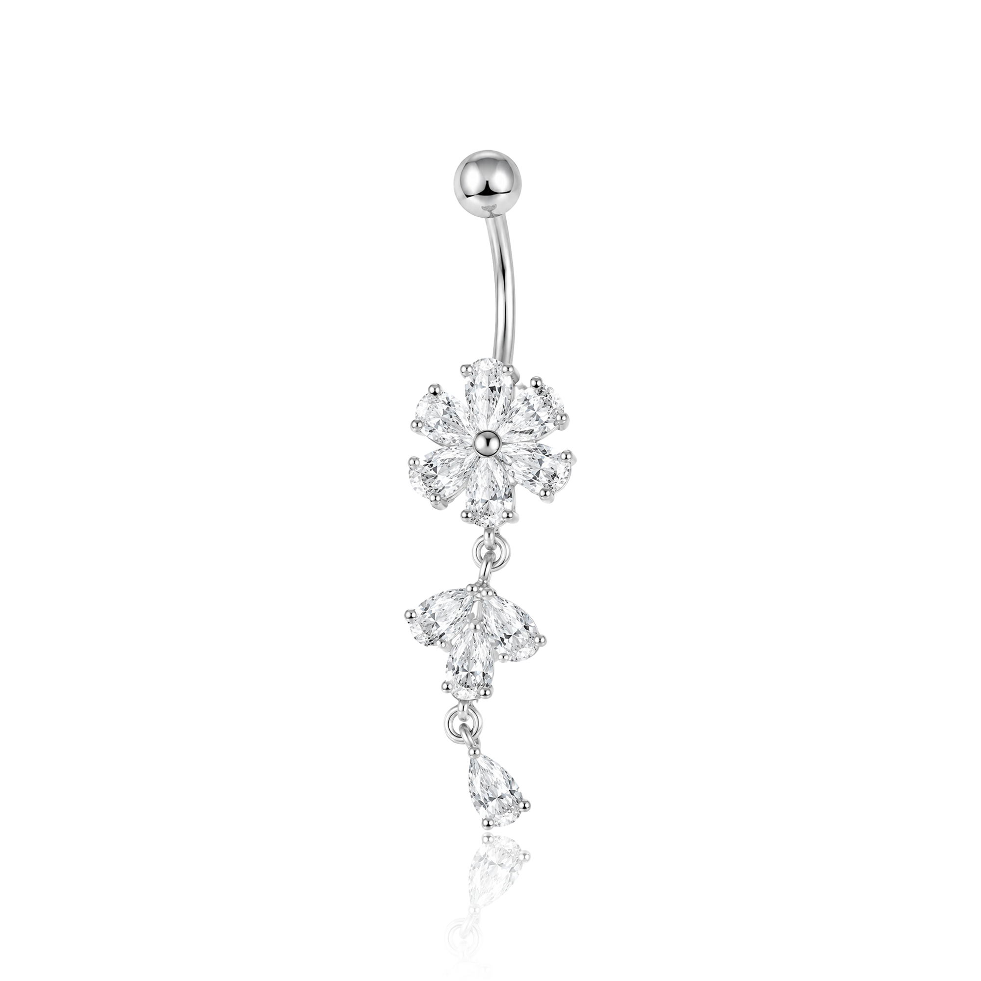 Pierre Flower Navel Bar