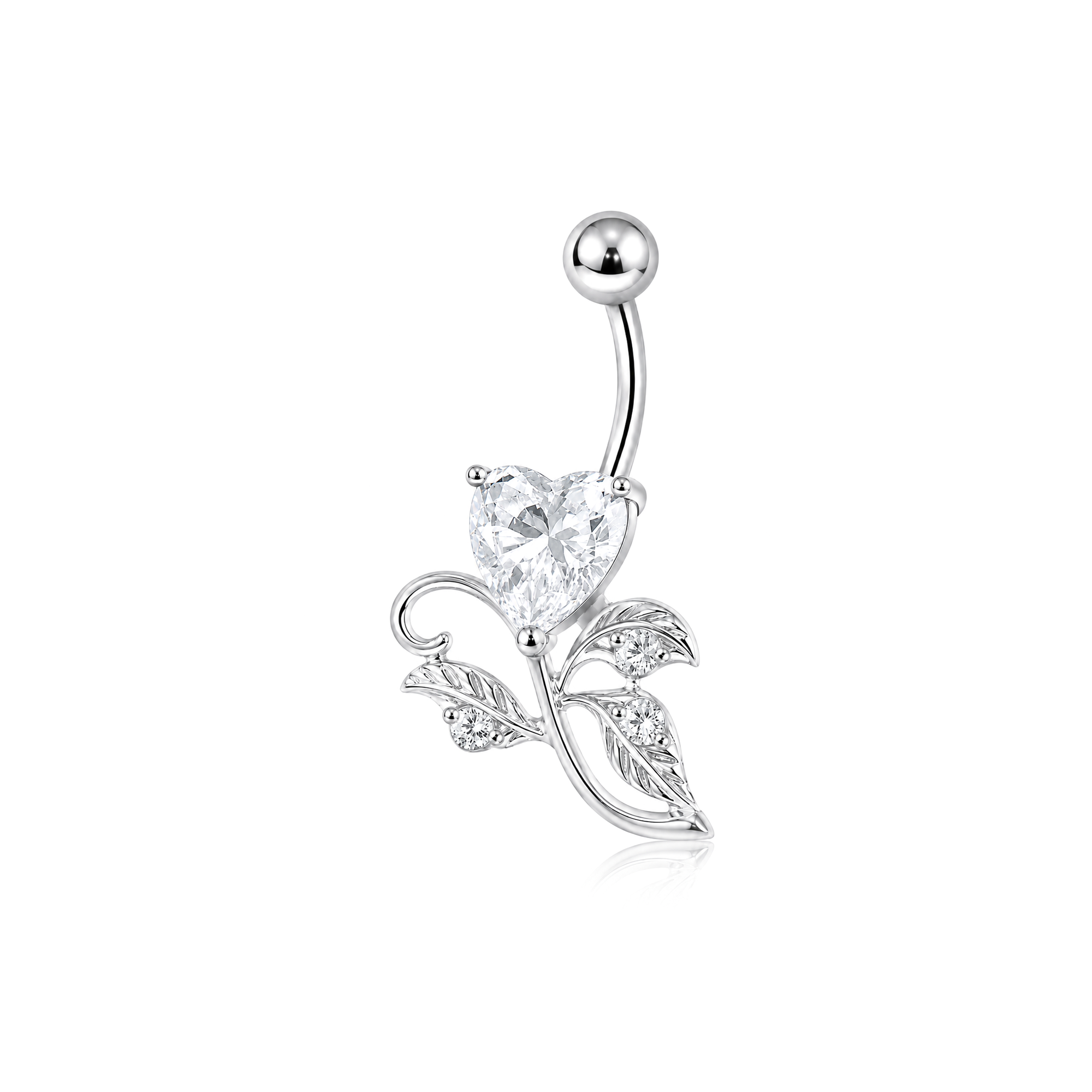Leaf Heart Navel Bar