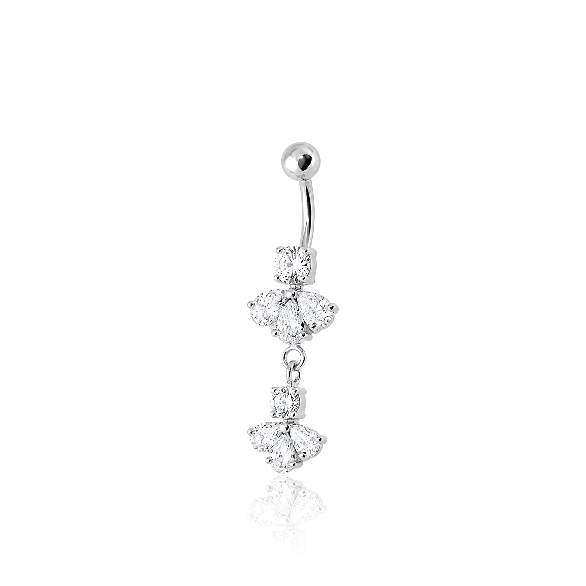 Half flower Navel Bar