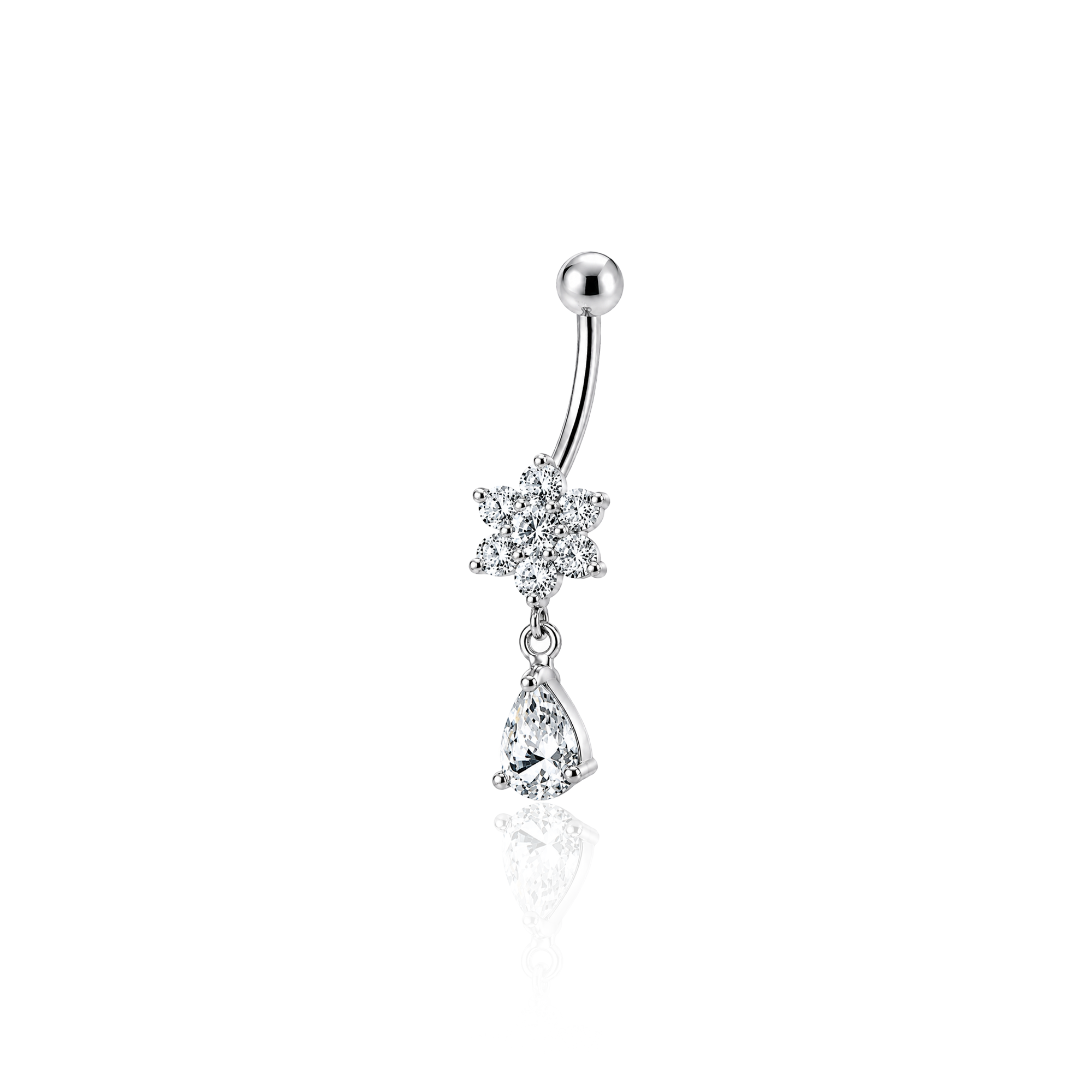 Flower 1 Drop Navel Bar