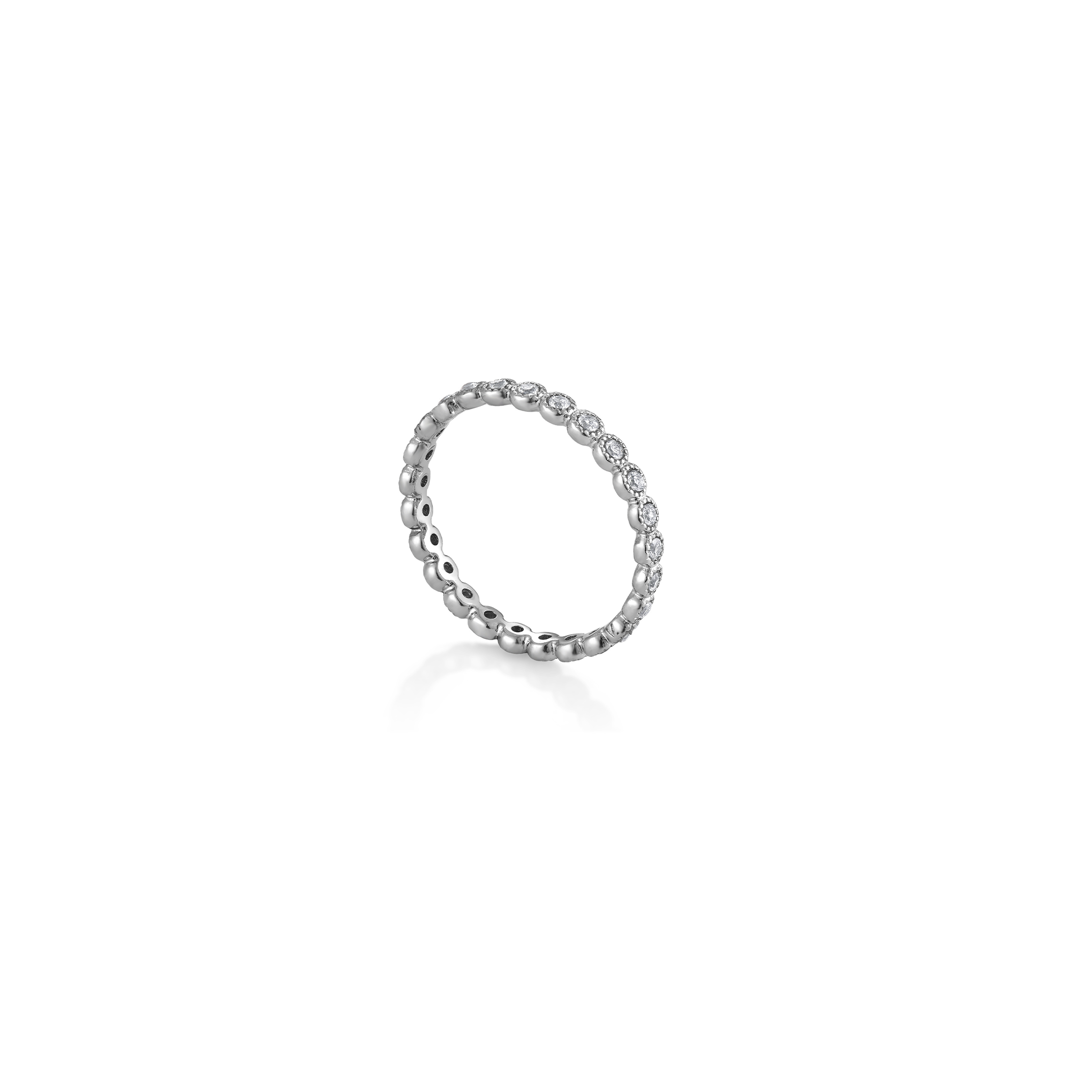V-Platinum Ring - Bead