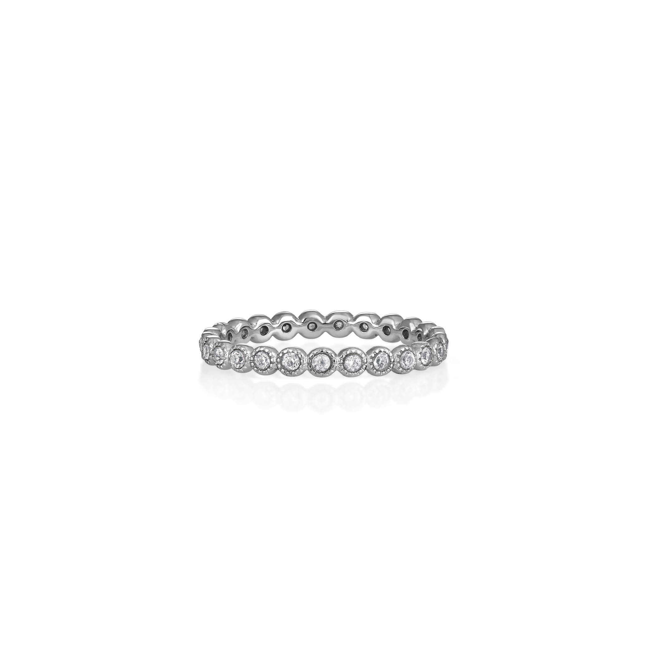 V-Platinum Ring - Bead