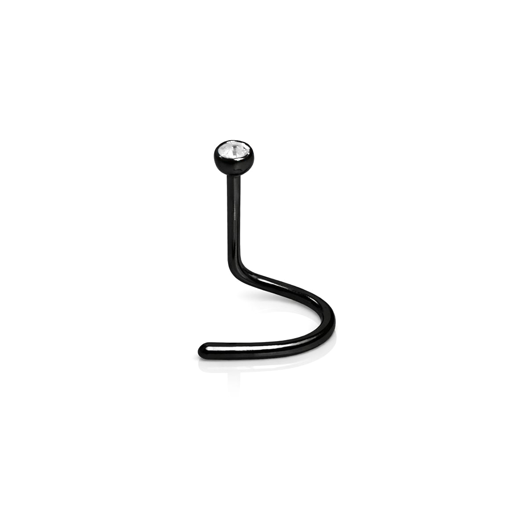Blackline Jewelled Nose Stud