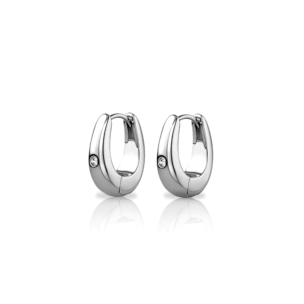 Surgical Steel Bold Jewel Earrings - Pair