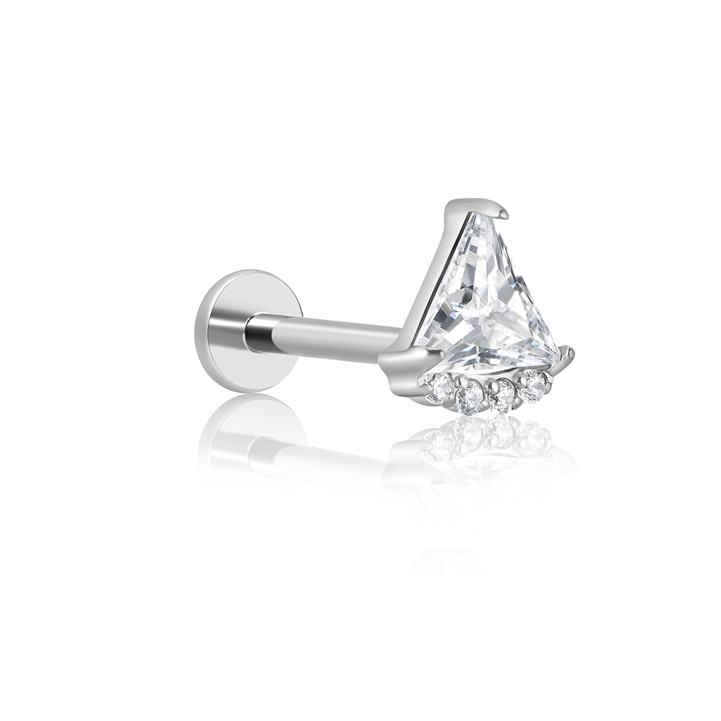 Triangle w Crystal Stones Flatback